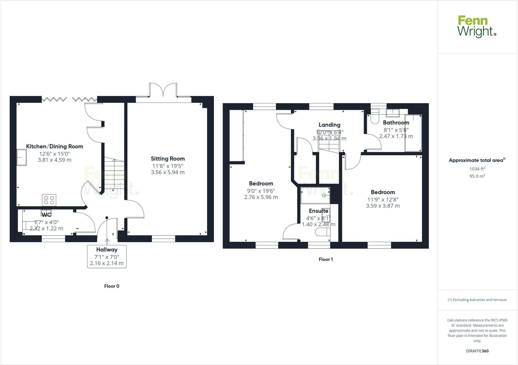Queens Drive, Woodbridge, Suffolk, IP12 floorplan