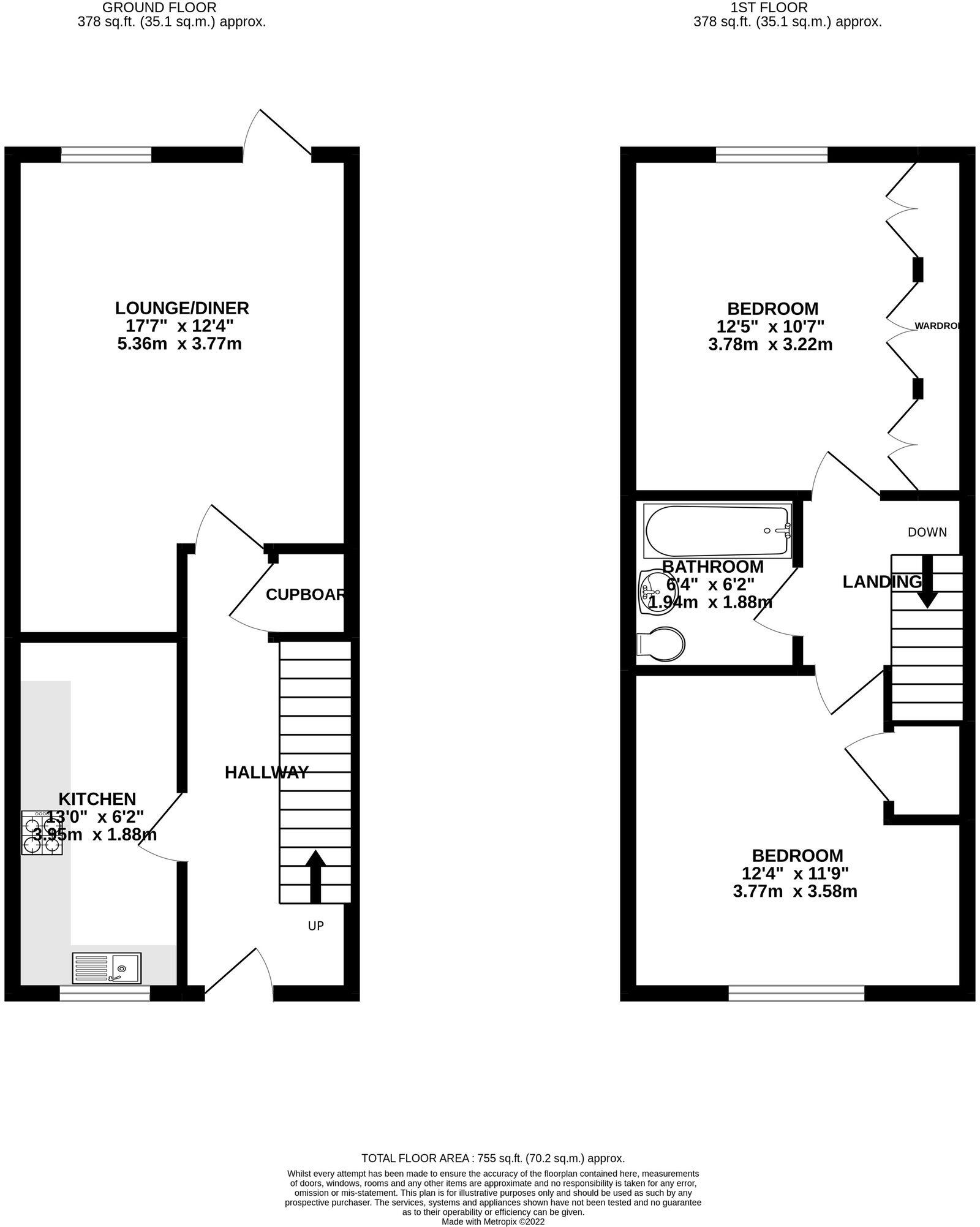 Rose Walk, Royston, SG8 floorplan
