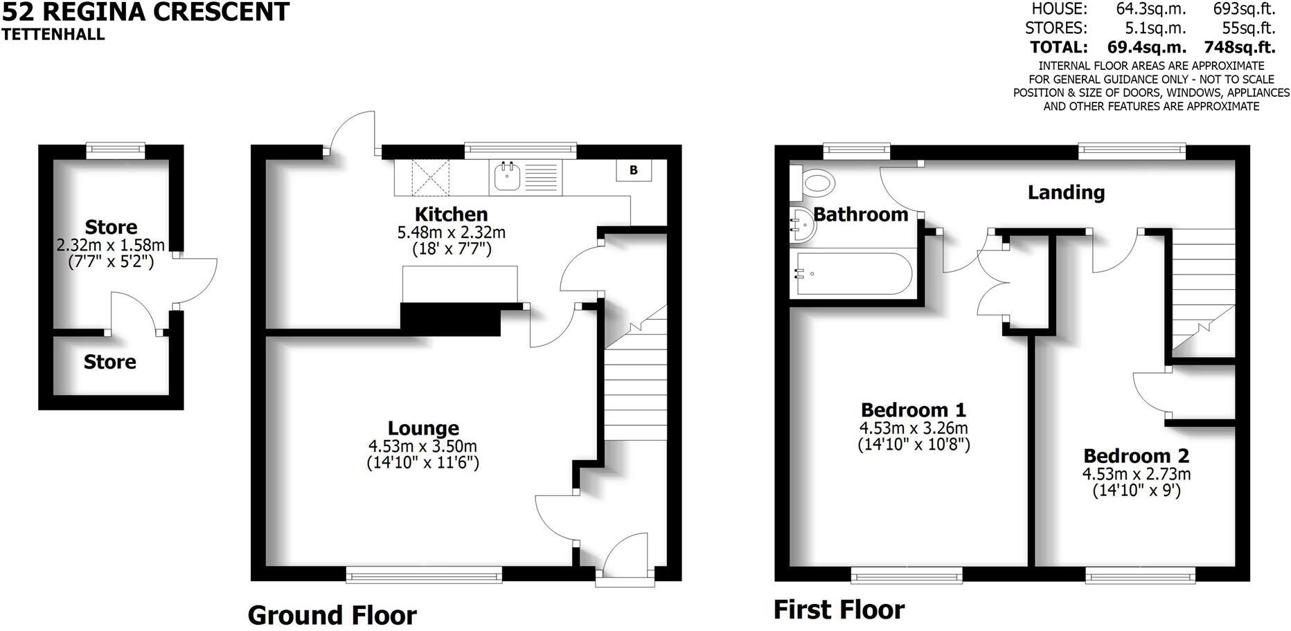 52 Regina Crescent, Tettenhall Wood, Wolverhampton, WV6 8JG floorplan