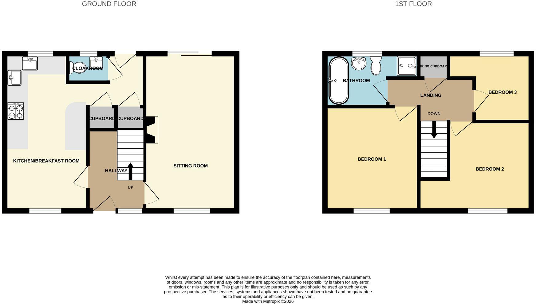 Alder Close, Taunton, TA1 floorplan