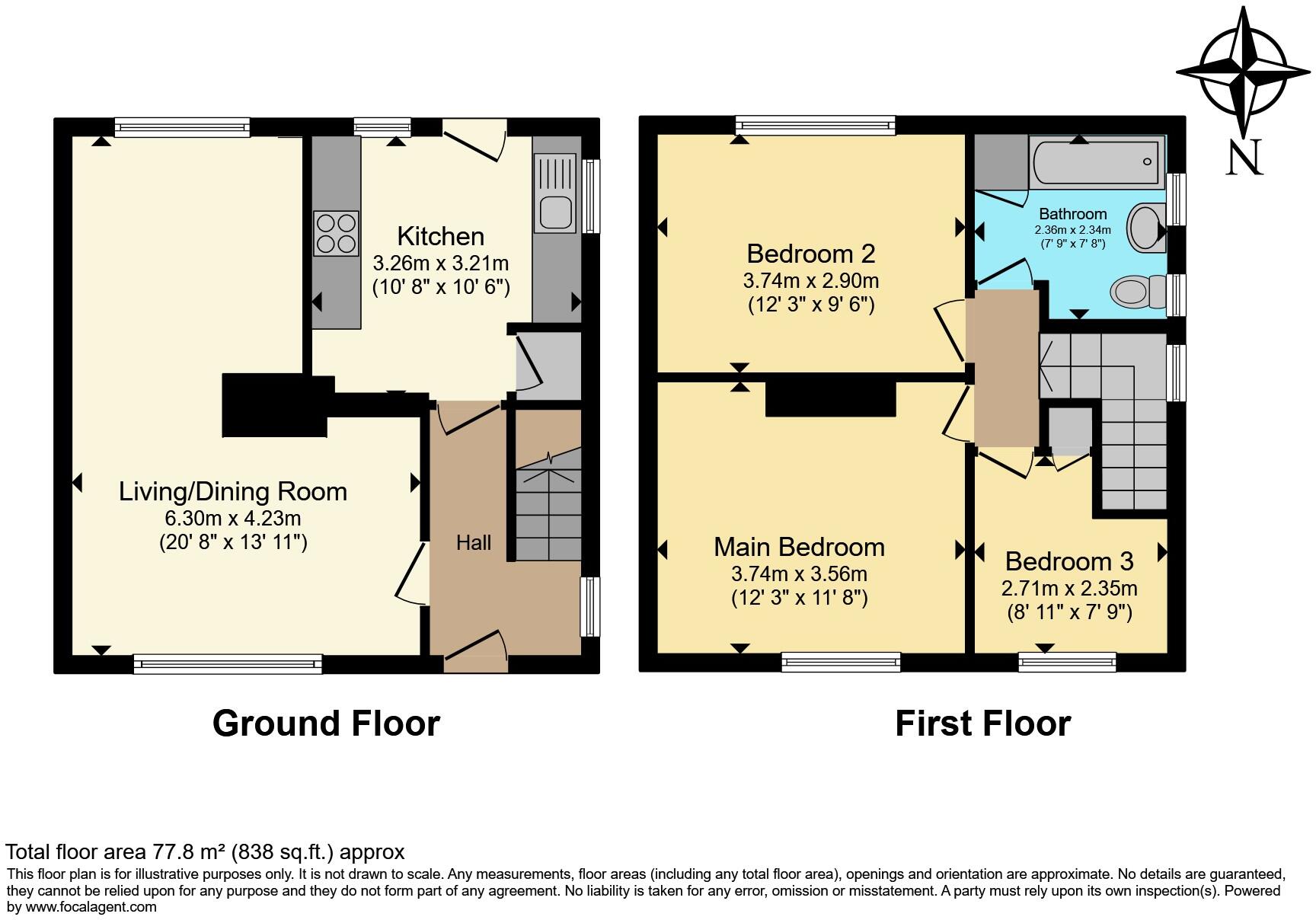 61, Common Lane, Leigh, WN7 floorplan