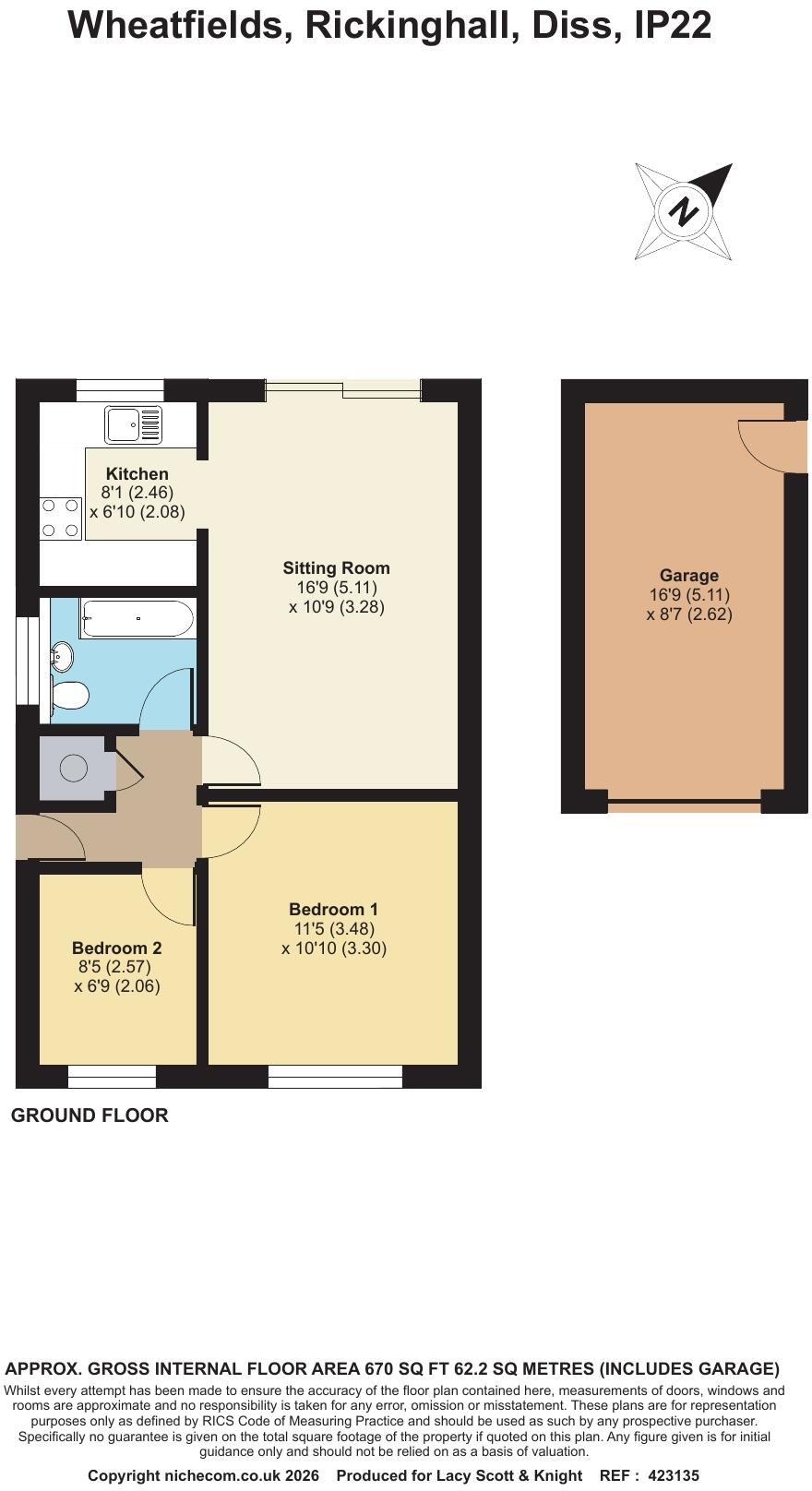 Wheatfields, Rickinghall, Diss, Suffolk, IP22 floorplan