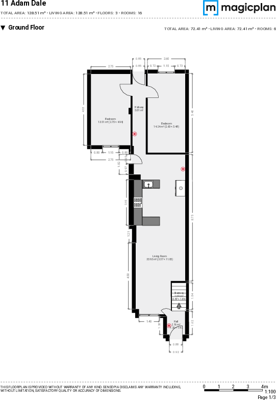 Adam Dale, Loughborough floorplan