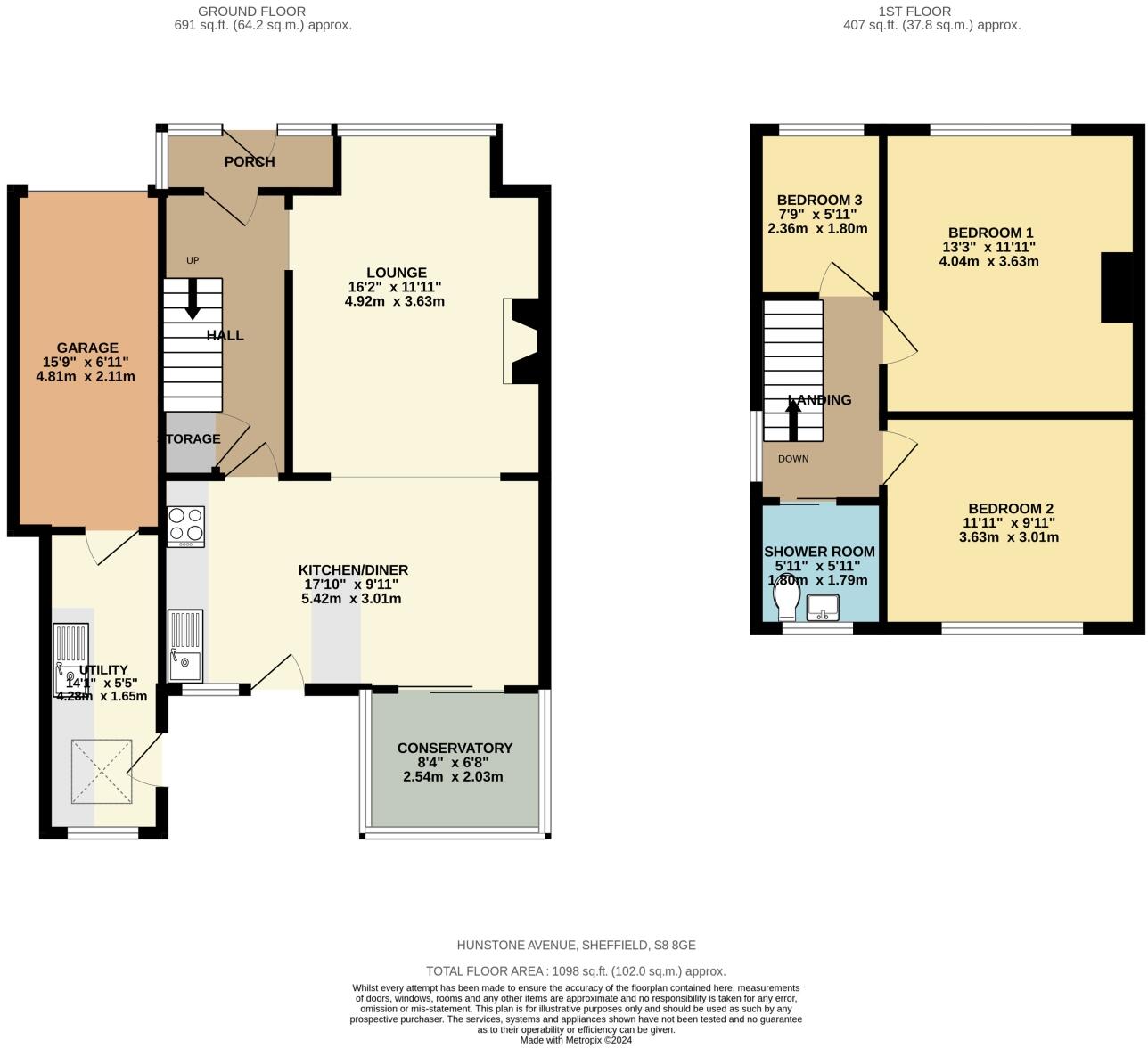 Hunstone Avenue, Norton, S8 8GE floorplan