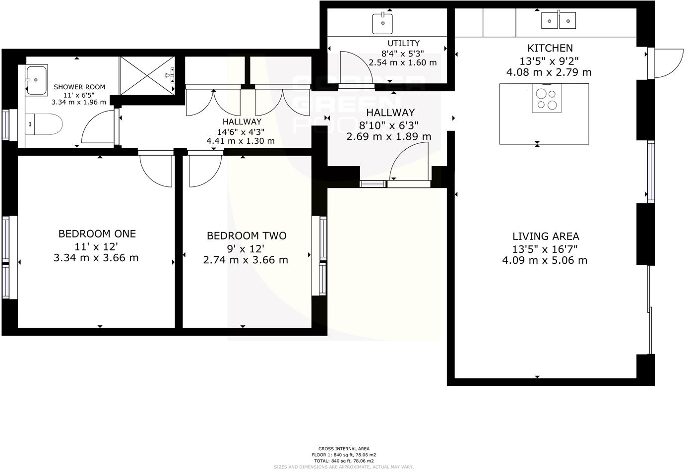 Hunters Court, Hunter Street Mountfields, Shrewsbury floorplan