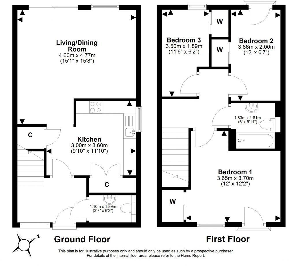 4 Paterson Place, Niddrie, Edinburgh, EH15 3JN floorplan