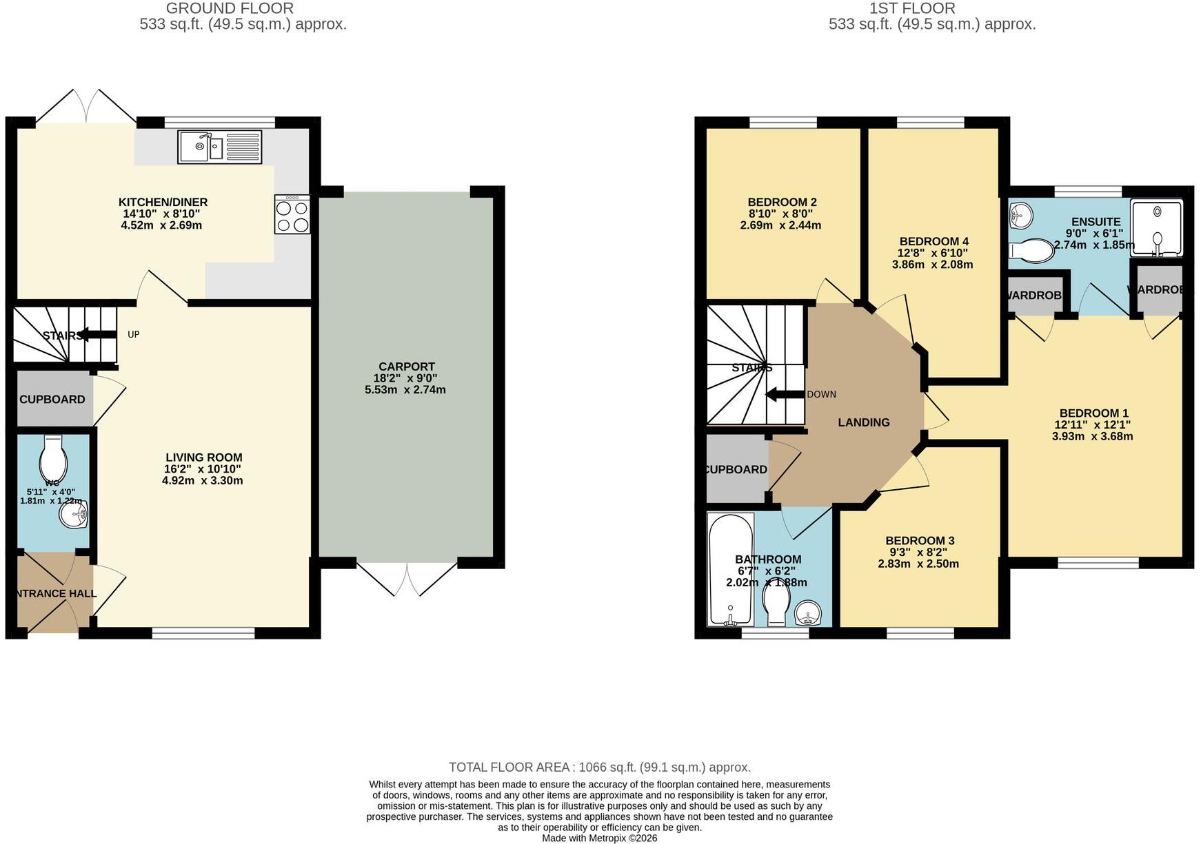 6, Harding Wood, Lightmoor, TF4 floorplan