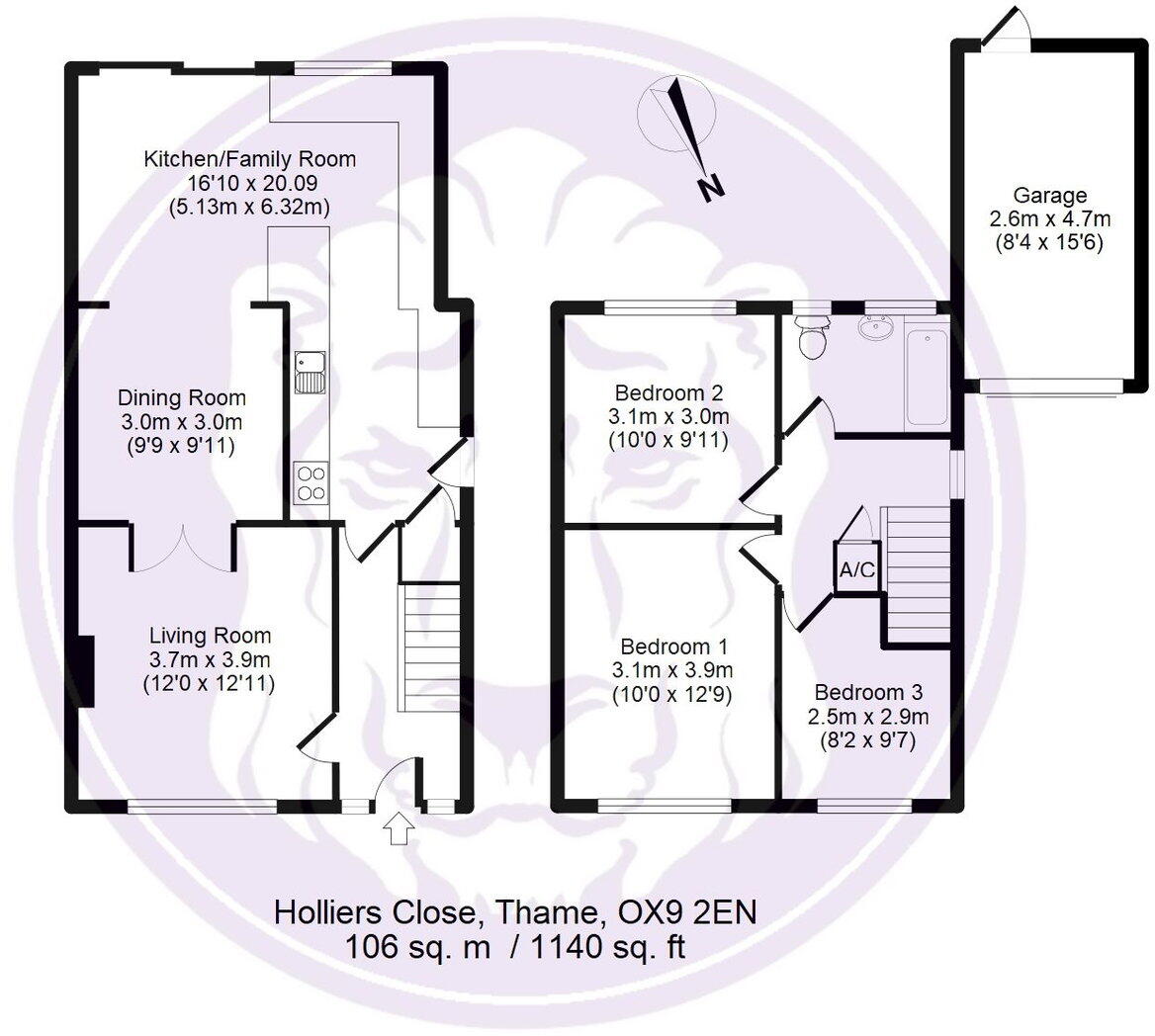 Holliers Close, Thame floorplan