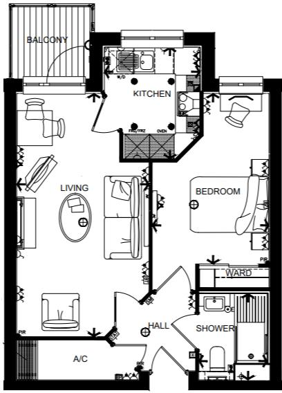 Riverain Lodge, Taunton floorplan