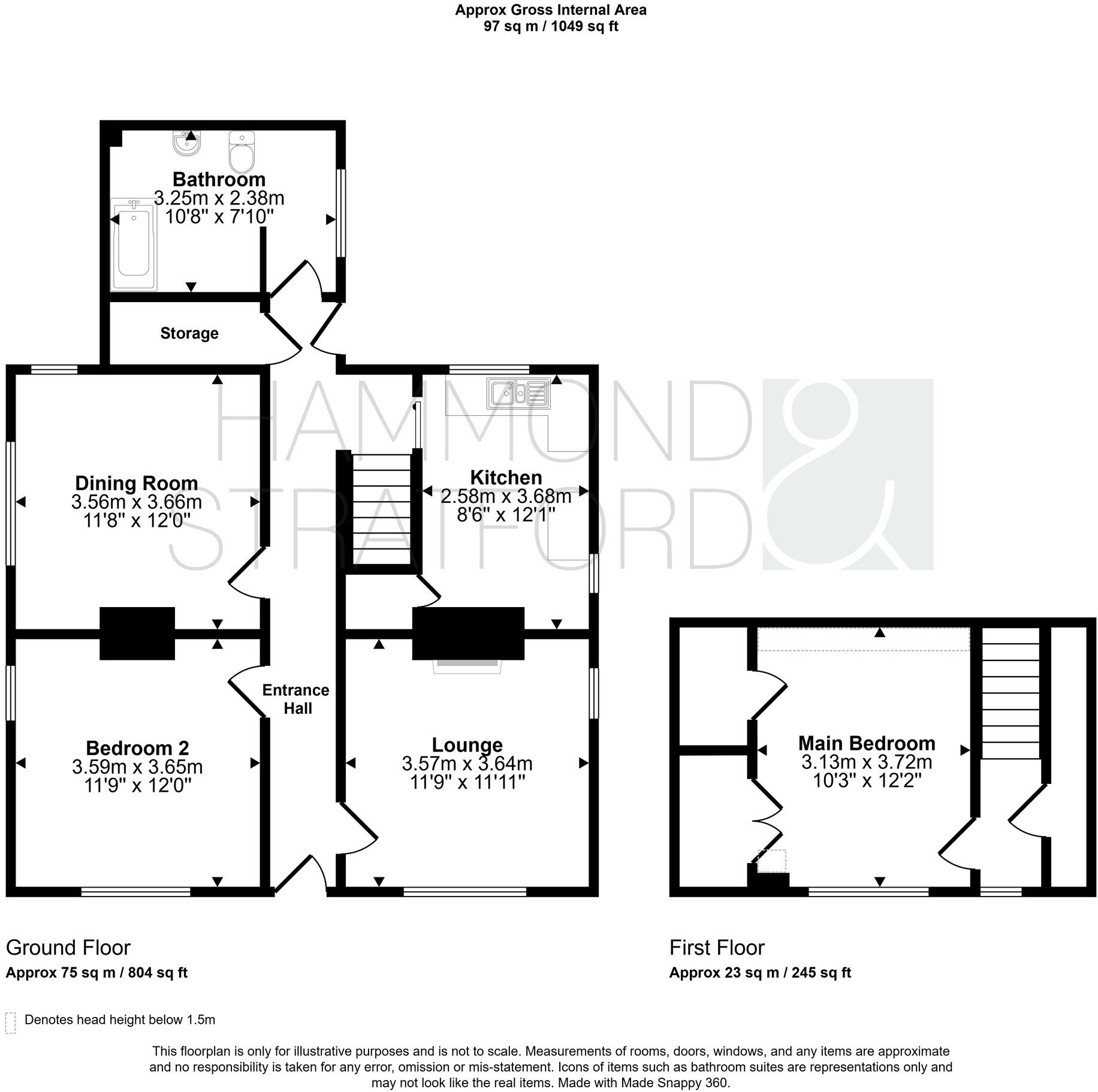Off Slough Lane, Attleborough floorplan