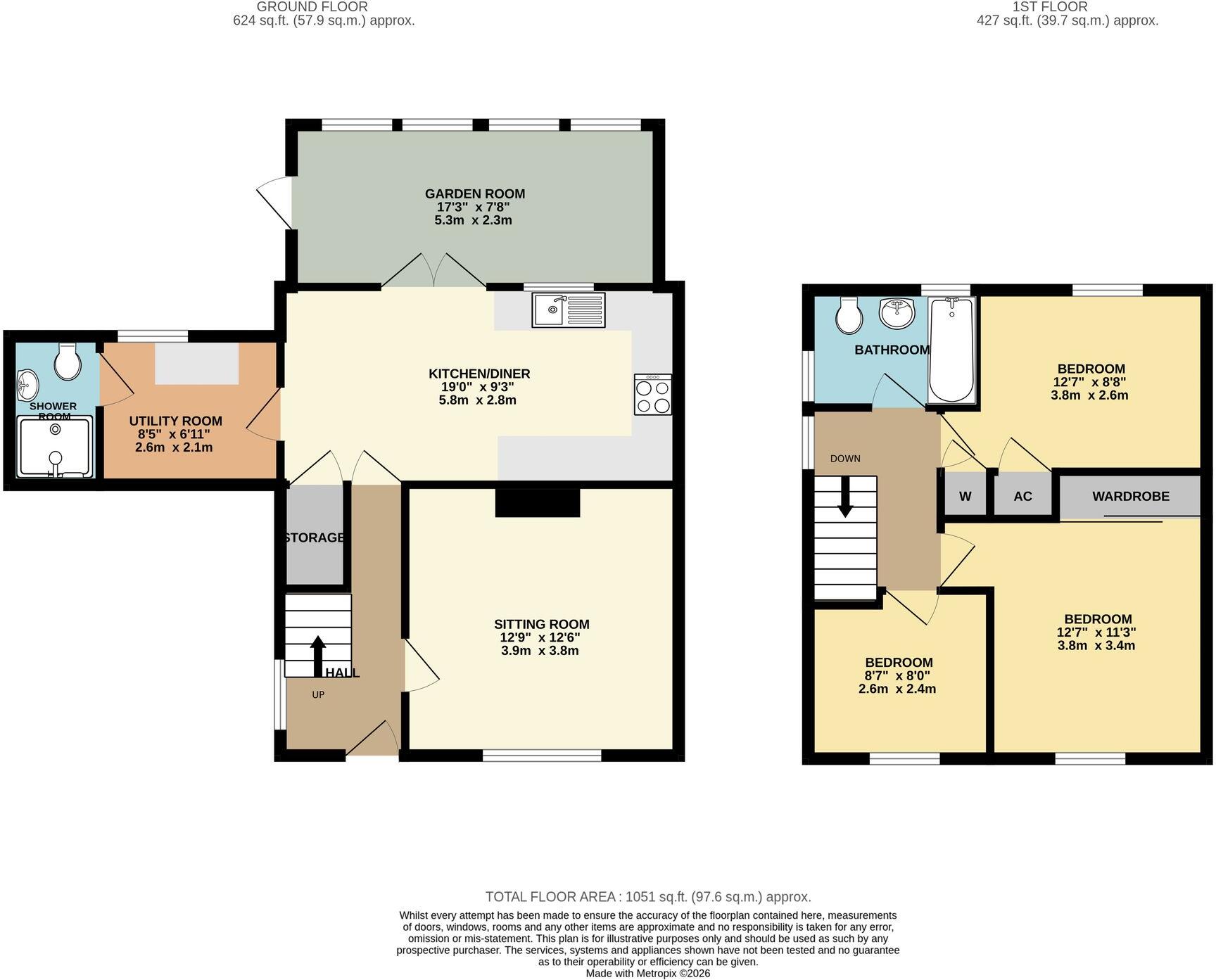 Moat Way, Worcester, WR14 floorplan