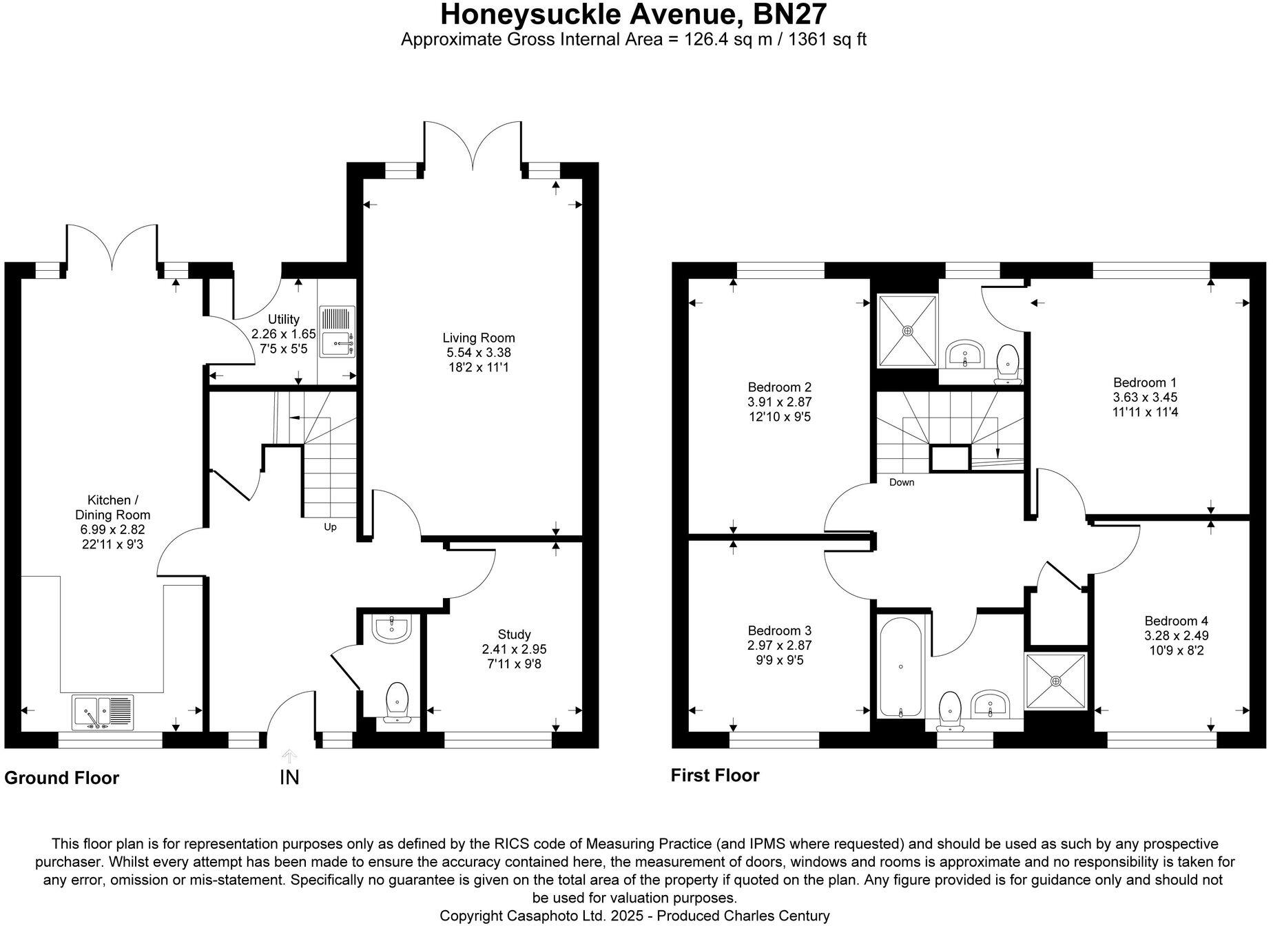 Honeysuckle Avenue, Hellingly, BN27 floorplan