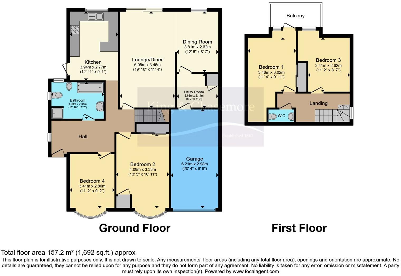 Rodmell Avenue, Saltdean, Brighton, East Sussex, BN2 floorplan