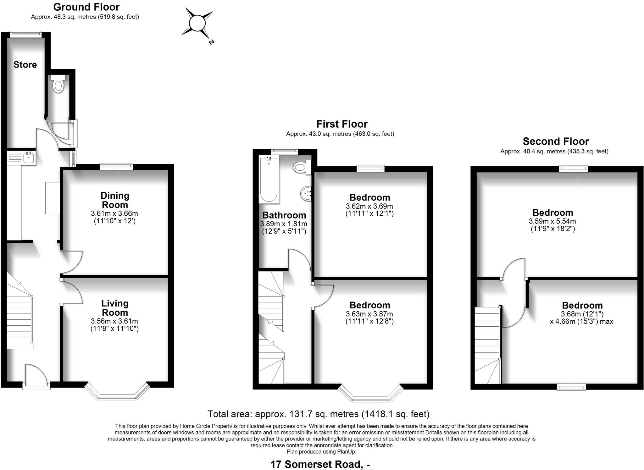 Somerset Road, Frome, Somerset, BA11 floorplan