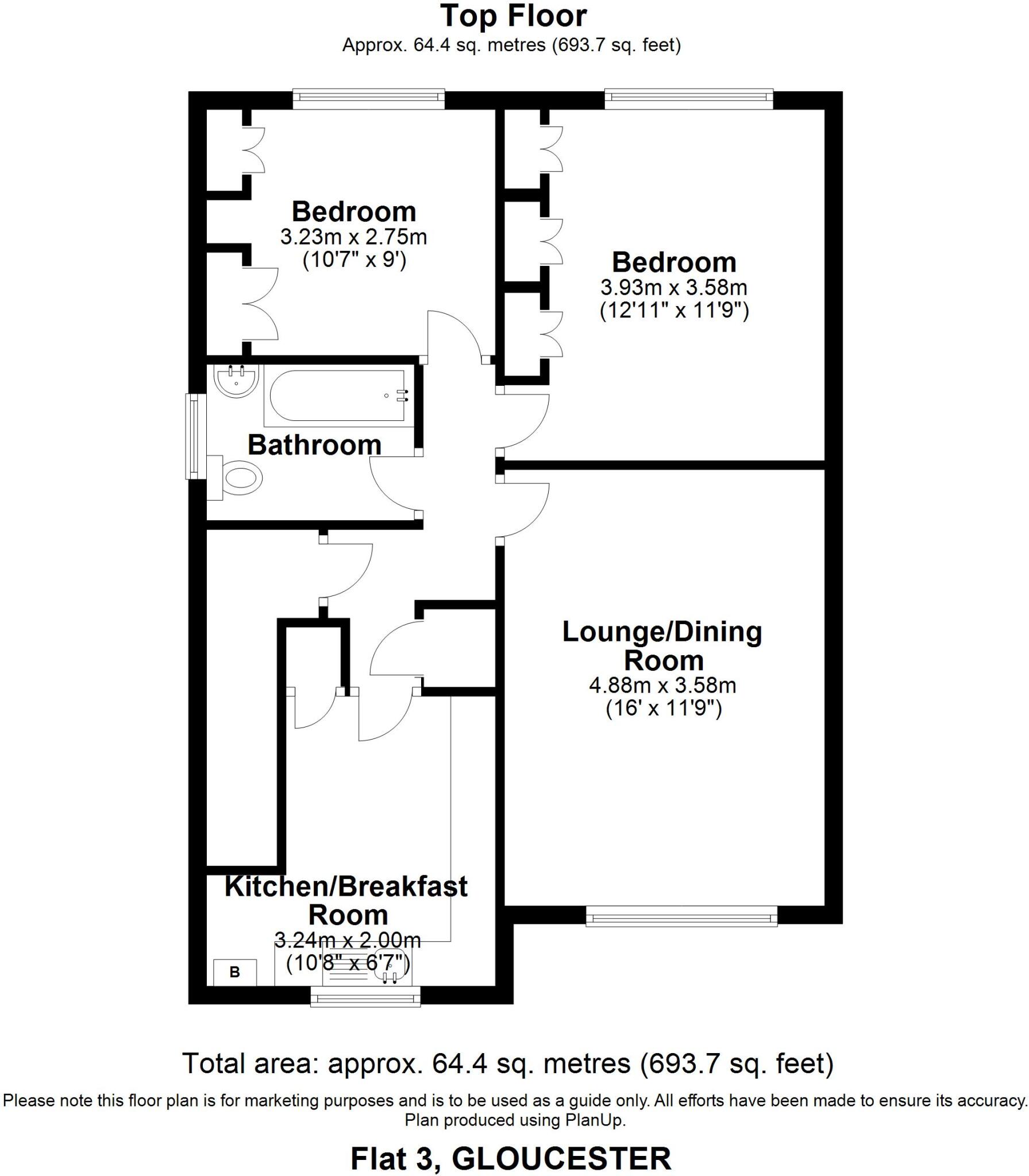 Hucclecote Road, Hucclecote, Gloucester, GL3 floorplan