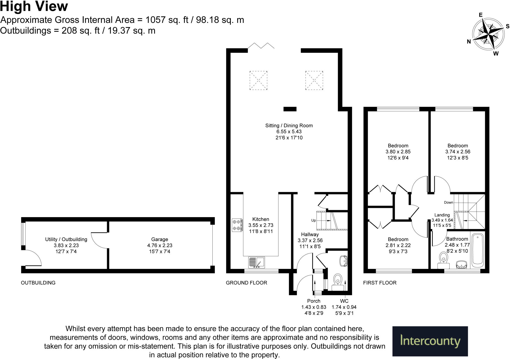 High View, Birchanger, Bishop's Stortford, Essex, CM23 floorplan