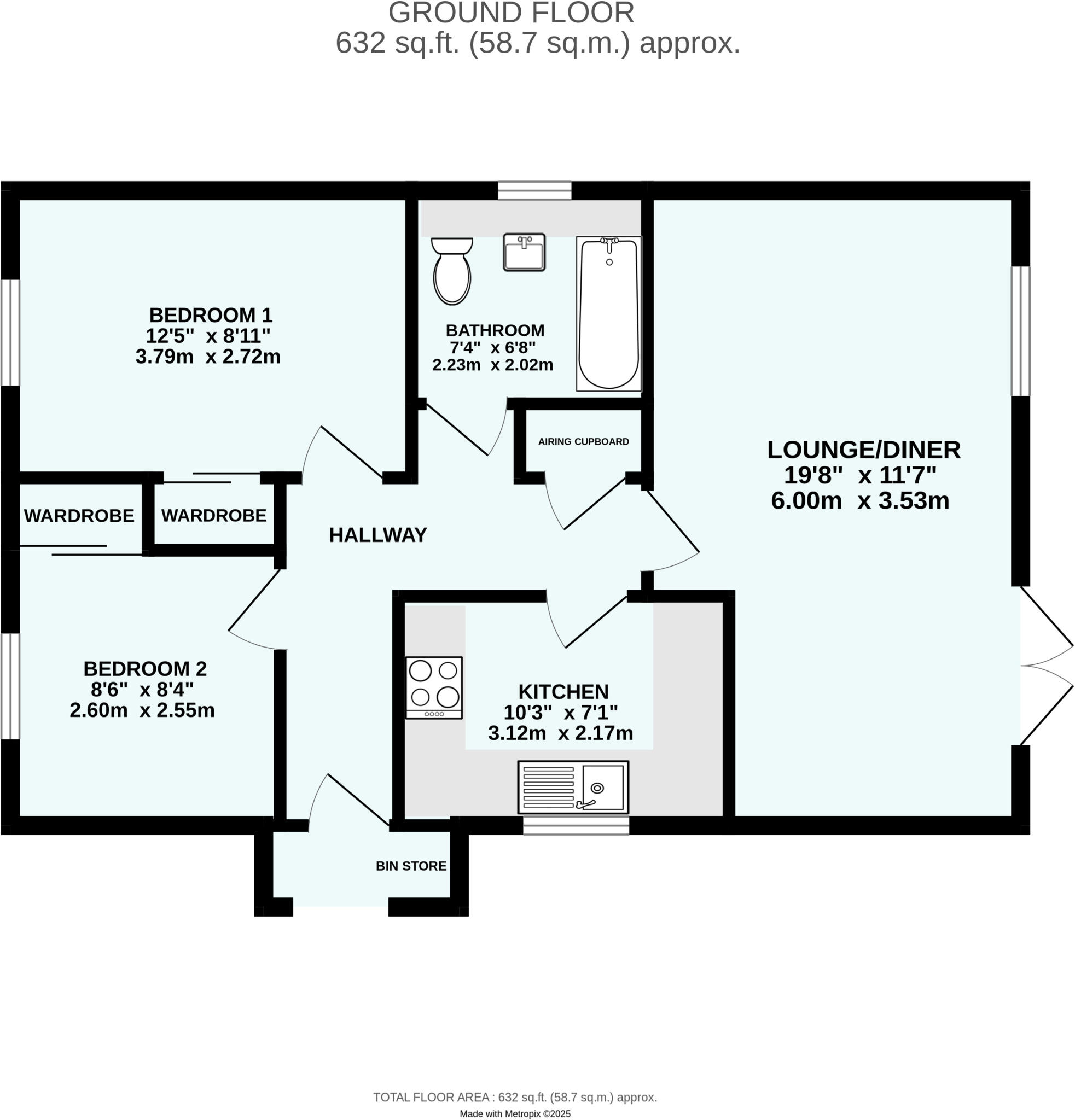 Gwel Tregennow, Camborne, Cornwall floorplan