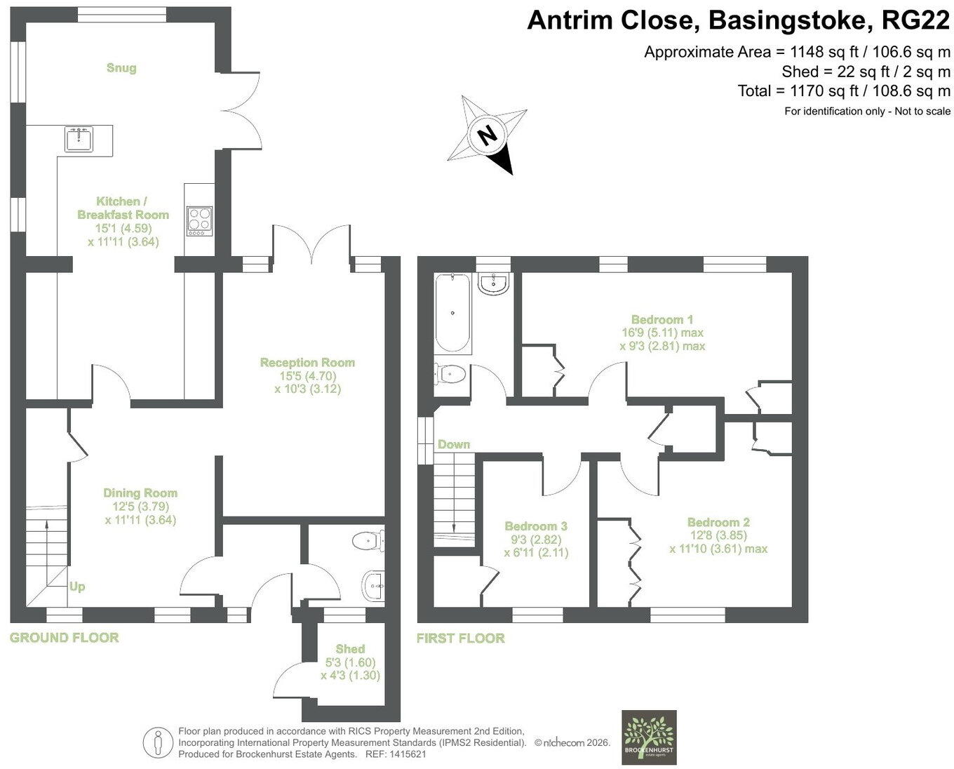 Antrim Close, Basingstoke RG22 5BS floorplan