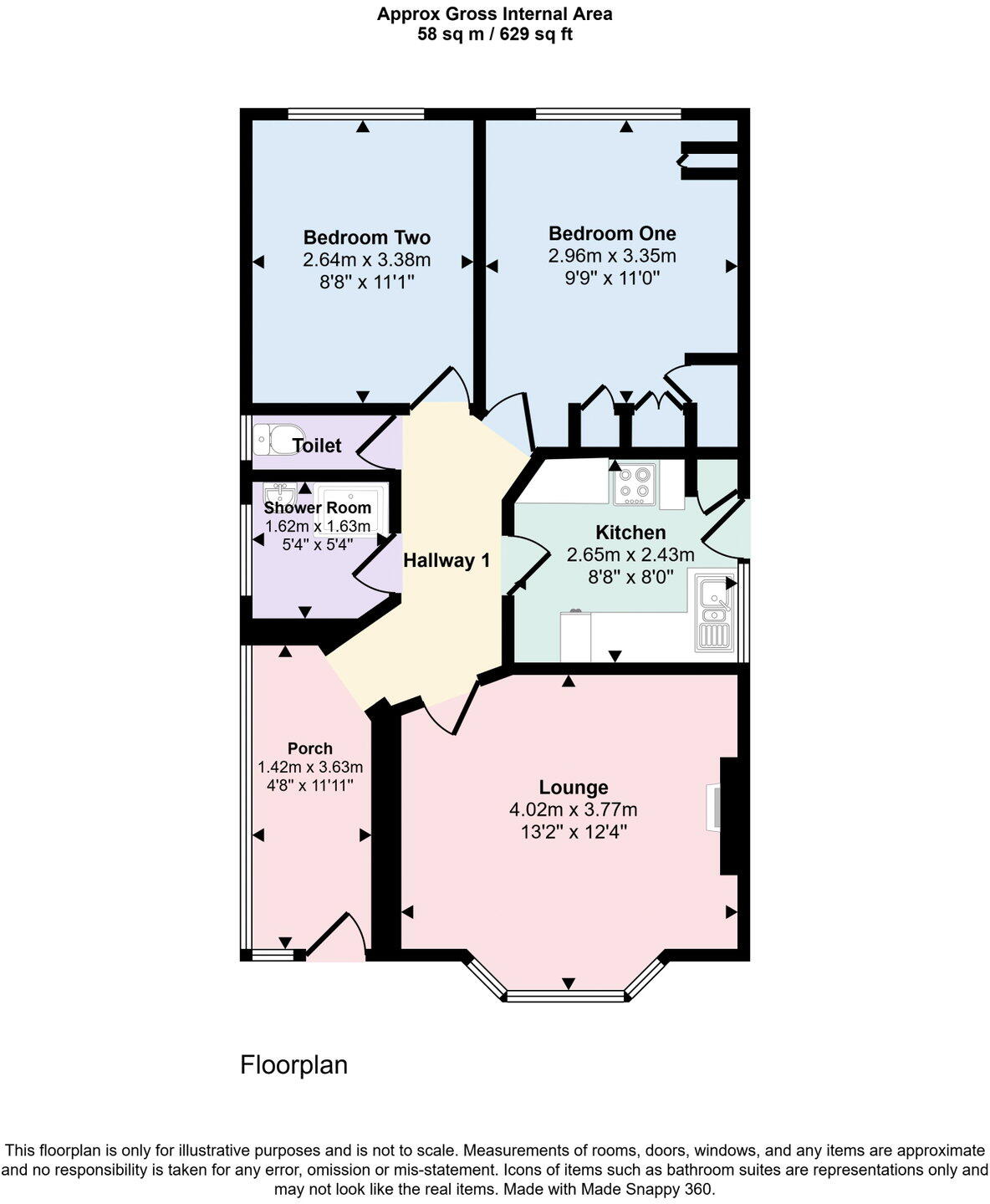 64 Marion Road, Prestatyn, Denbighshire LL19 7DF floorplan