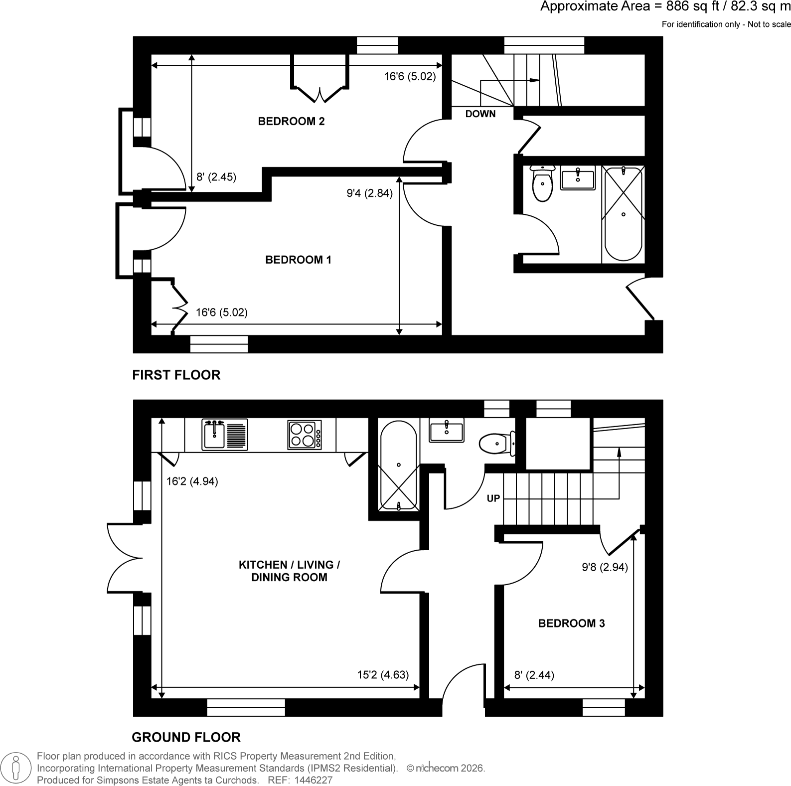 Madeira Road, West Byfleet, KT14 floorplan