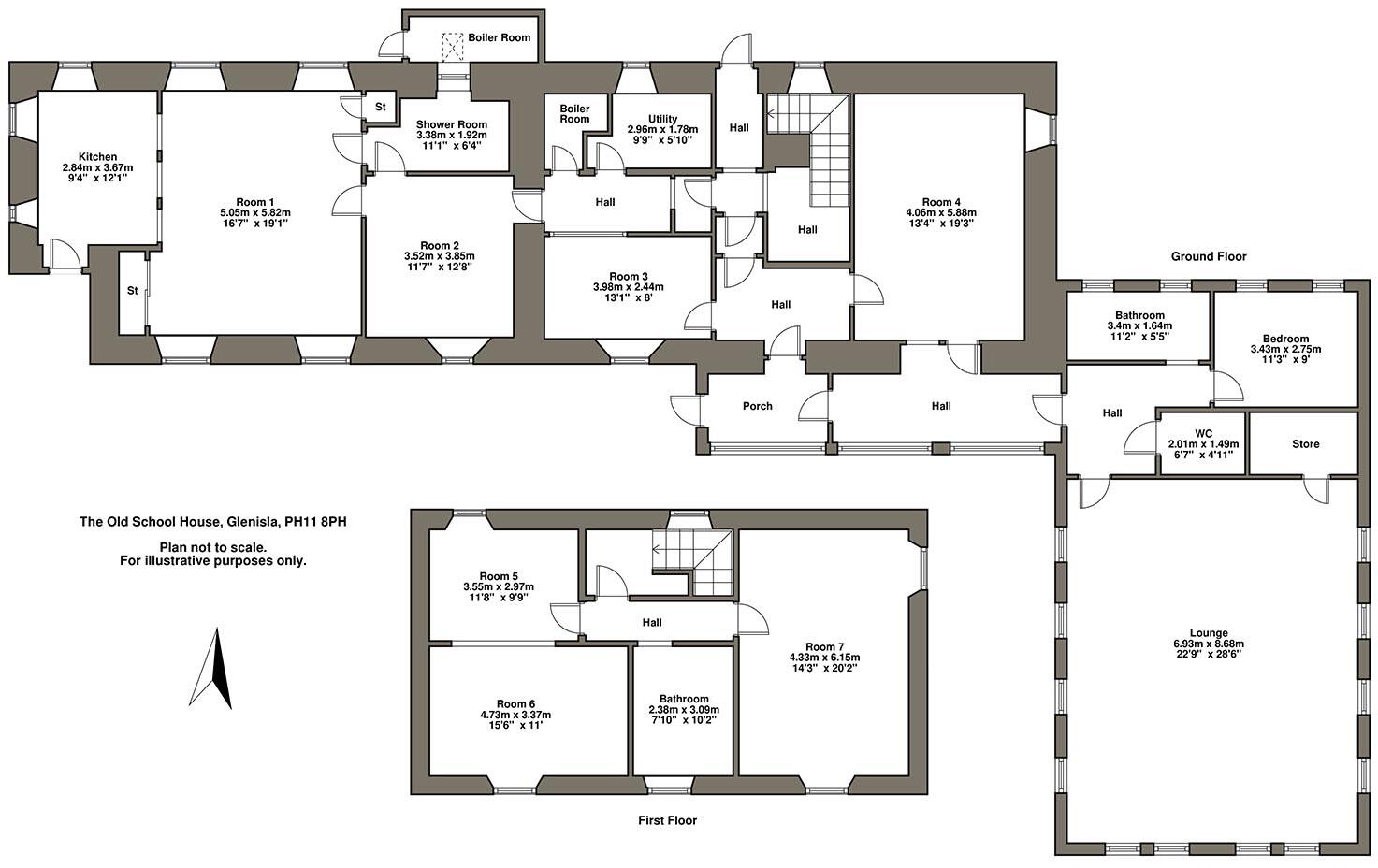 The Old School House, Glenshee, PH10 7QD floorplan