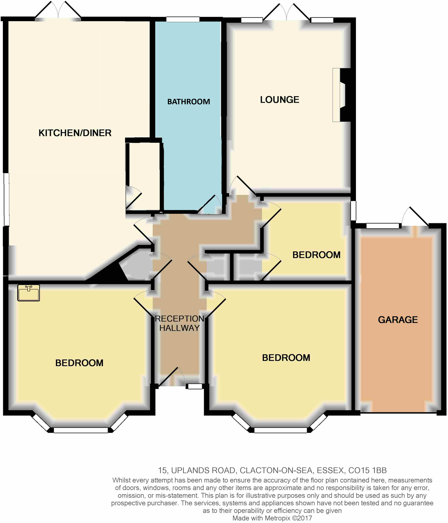 Uplands Road, Clacton-on-sea, Essex, CO15 1BB floorplan