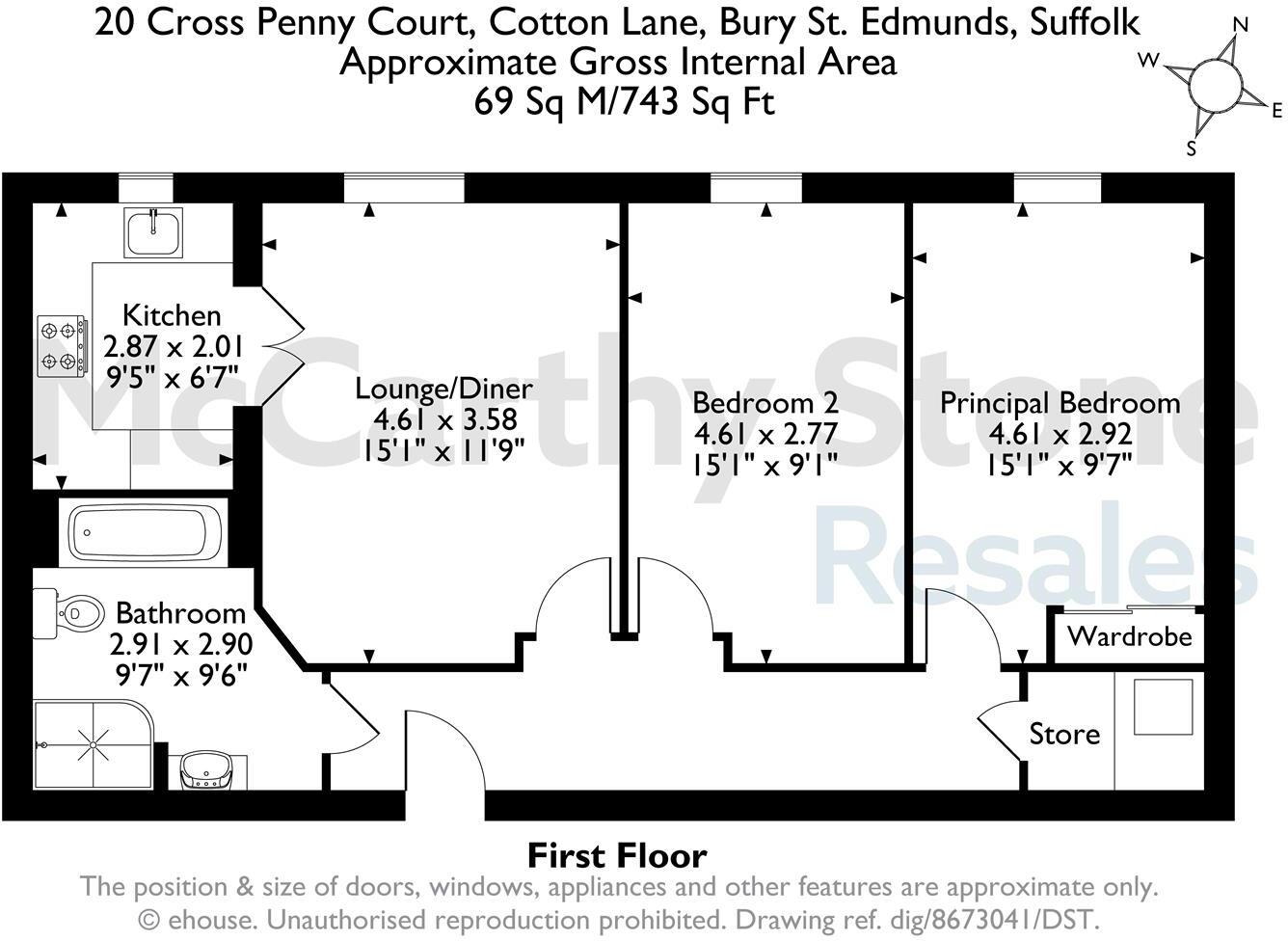 Cross Penny Court, Cotton Lane, Bury St. Edmunds floorplan