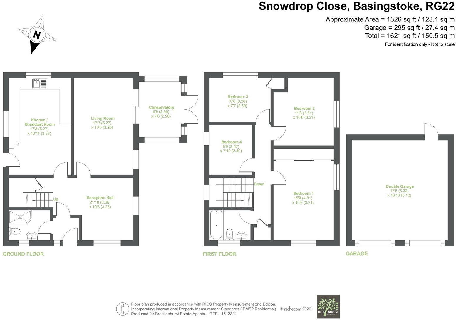 Snowdrop Close, Basingstoke RG22 5RB floorplan