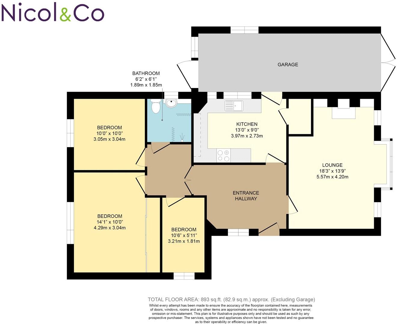 Bilford Avenue, Worcester, Worcestershire, WR3 floorplan