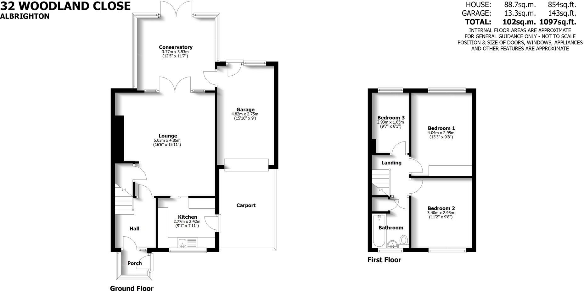 32 Woodland Close, Albrighton, Wolverhampton, WV7 3PR floorplan