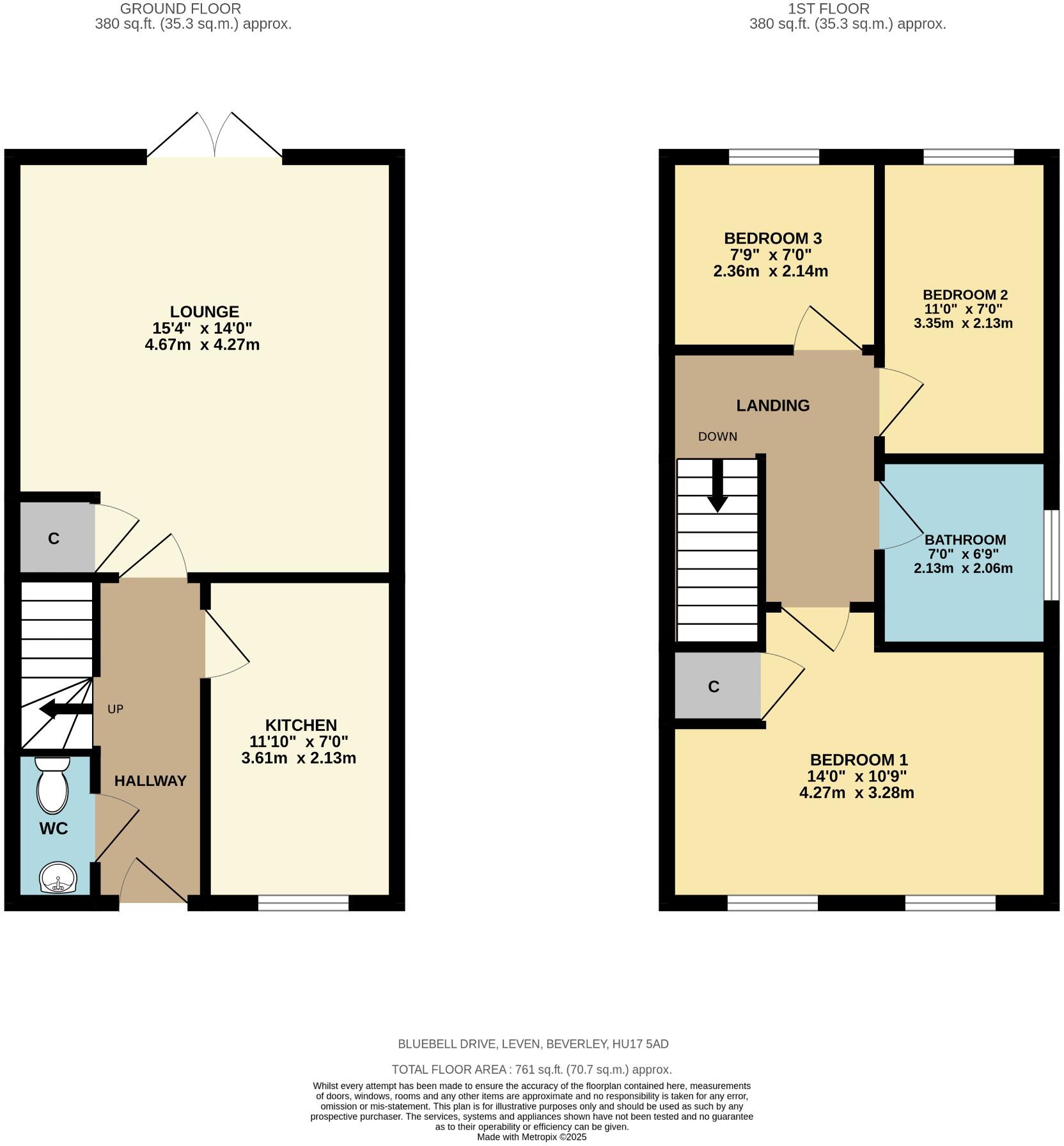 Bluebell Drive, Leven, Beverley, HU17 5AD floorplan