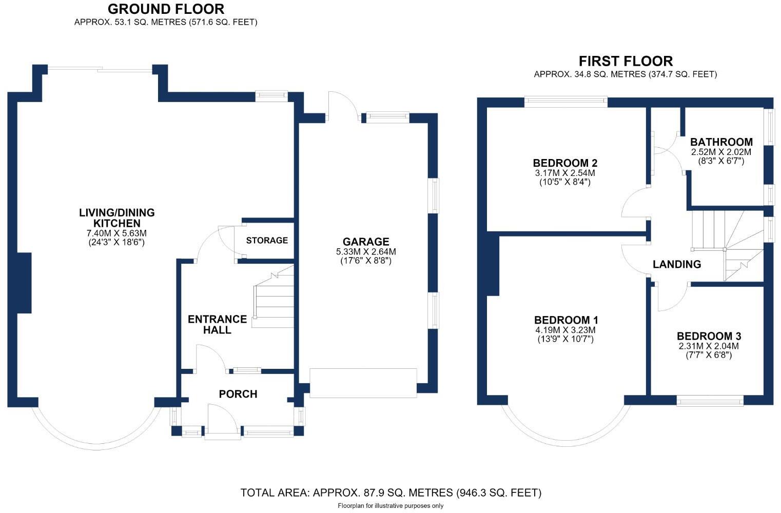 St. Georges Crescent, Timperley floorplan