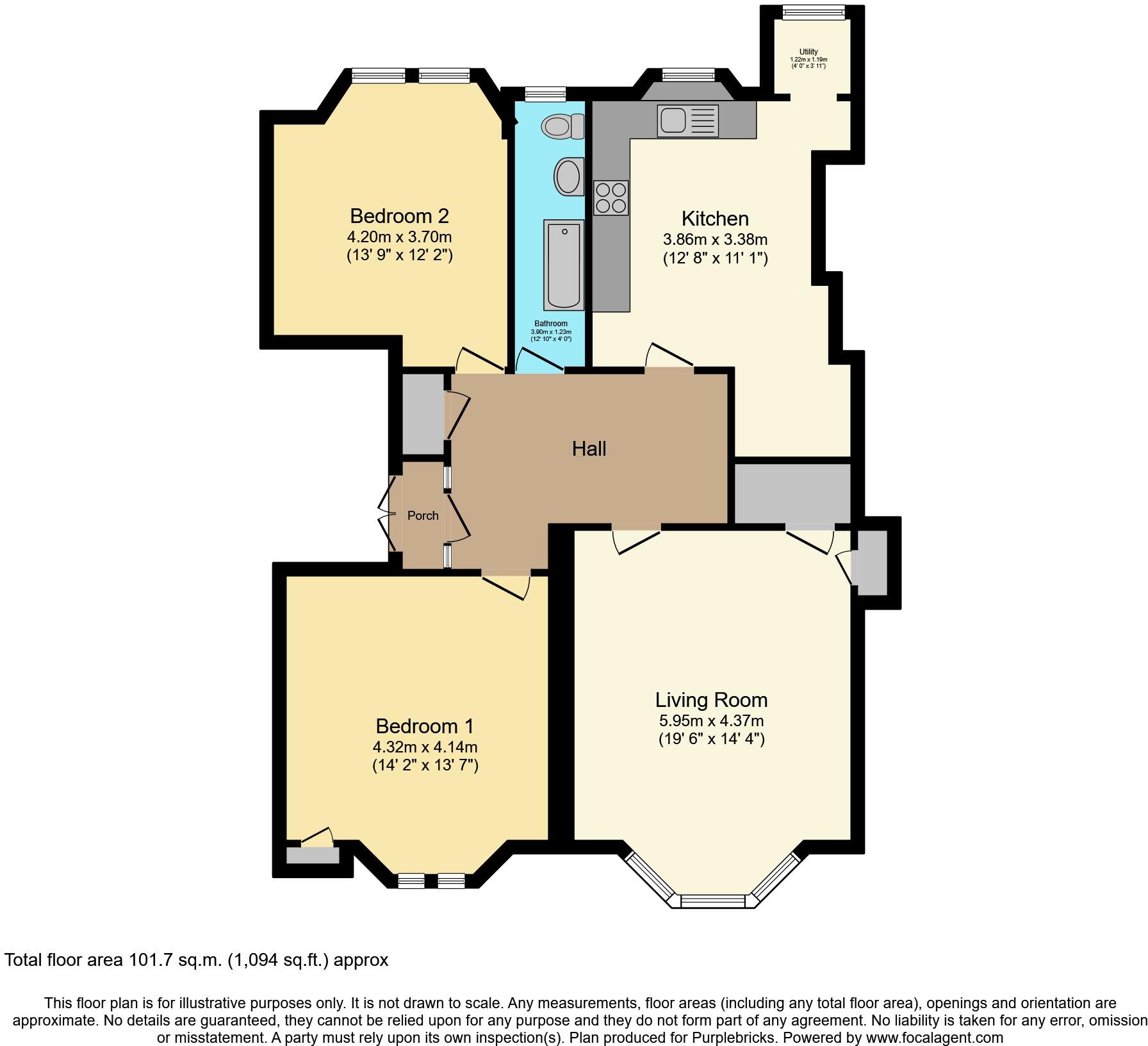 129 Kenmure Street, Glasgow, G41 floorplan