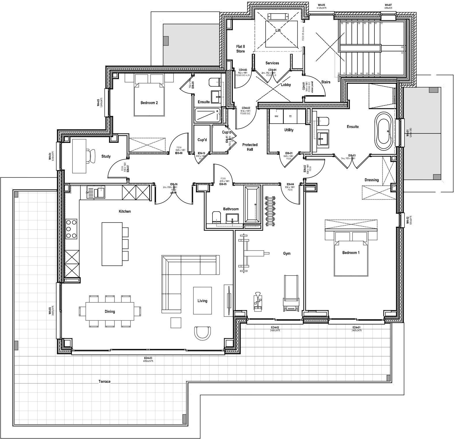 Penthouse, Glenmount View, Parkstone floorplan
