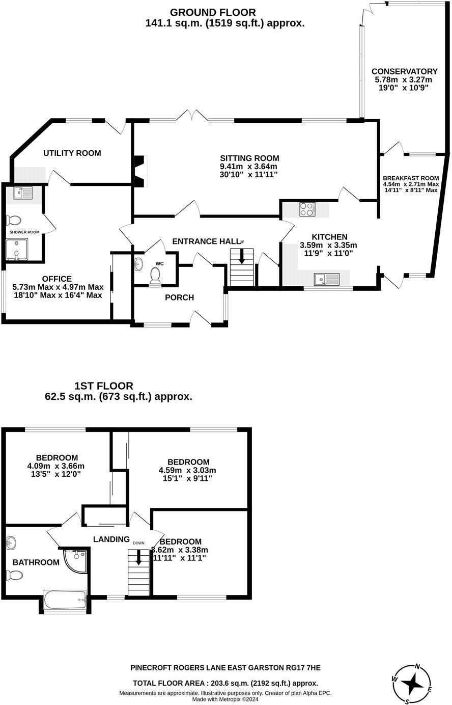 Rogers Lane, East Garston, Hungerford, Berkshire, RG17 floorplan