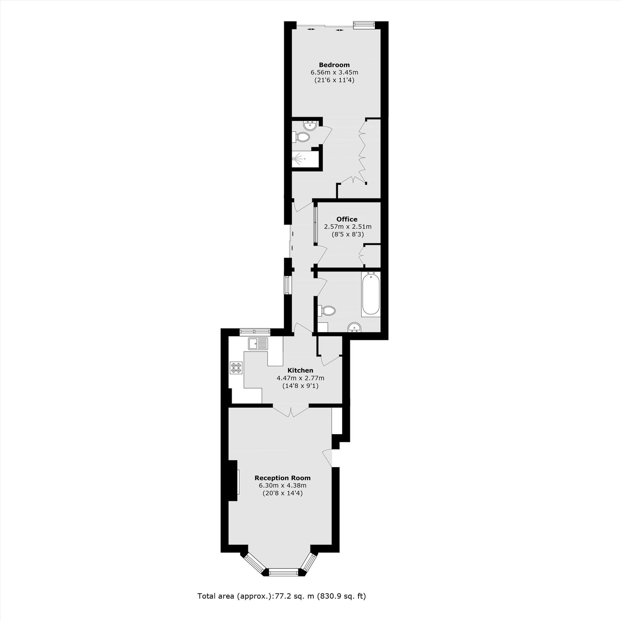 Queen's Road, Wimbledon floorplan