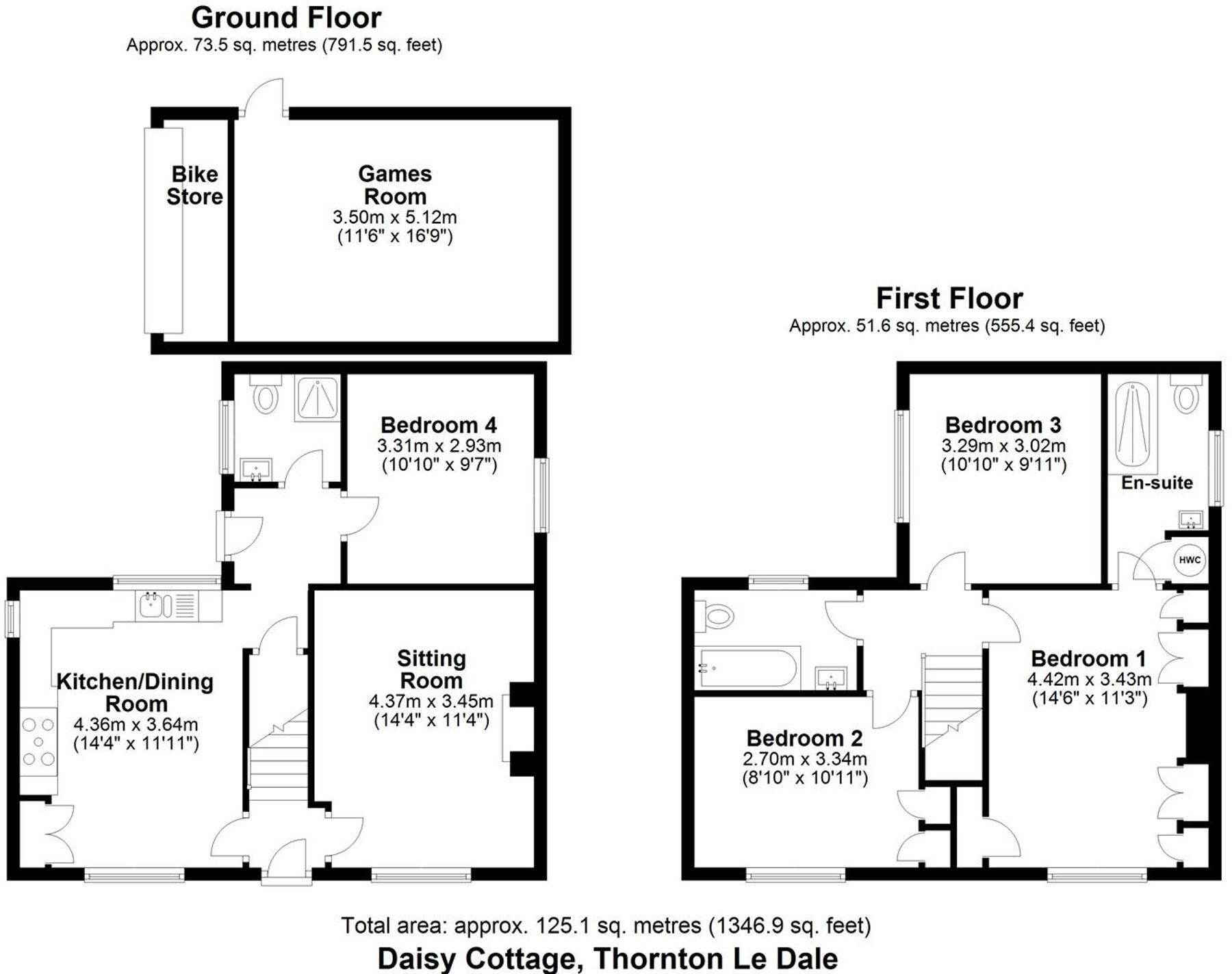 Daisy Cottage, Church Lane, Thornton-Le-Dale, Pickering, YO18 7QL floorplan