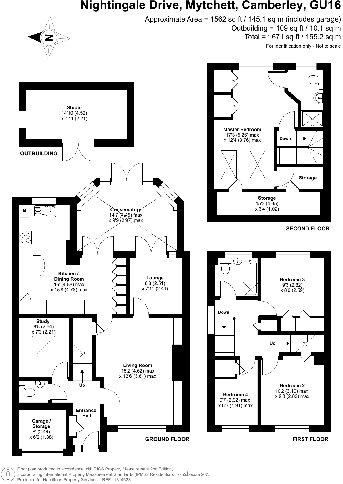 Nightingale Drive, Mytchett, Camberley, Surrey, GU16 floorplan