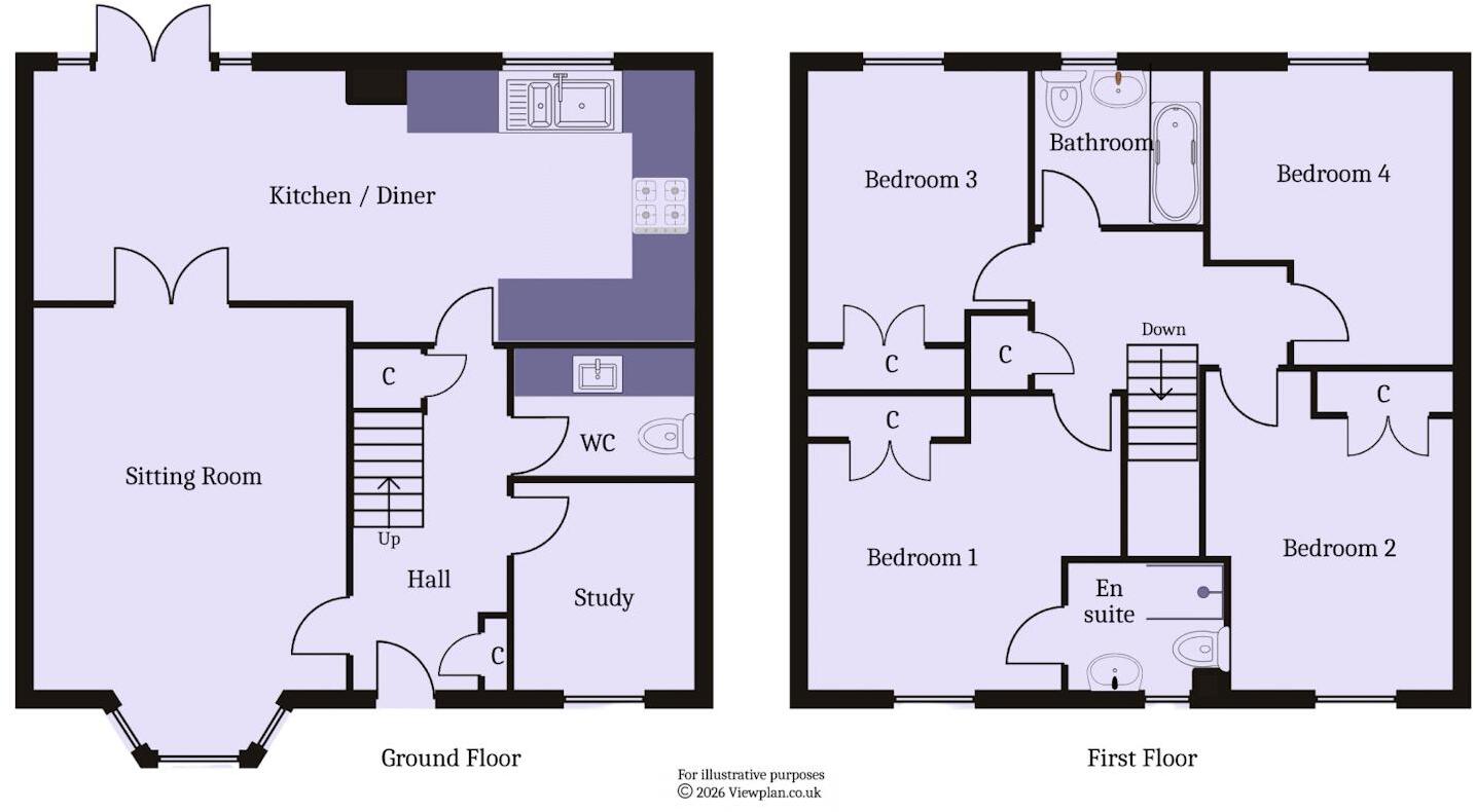 De Sully Close, Sully floorplan