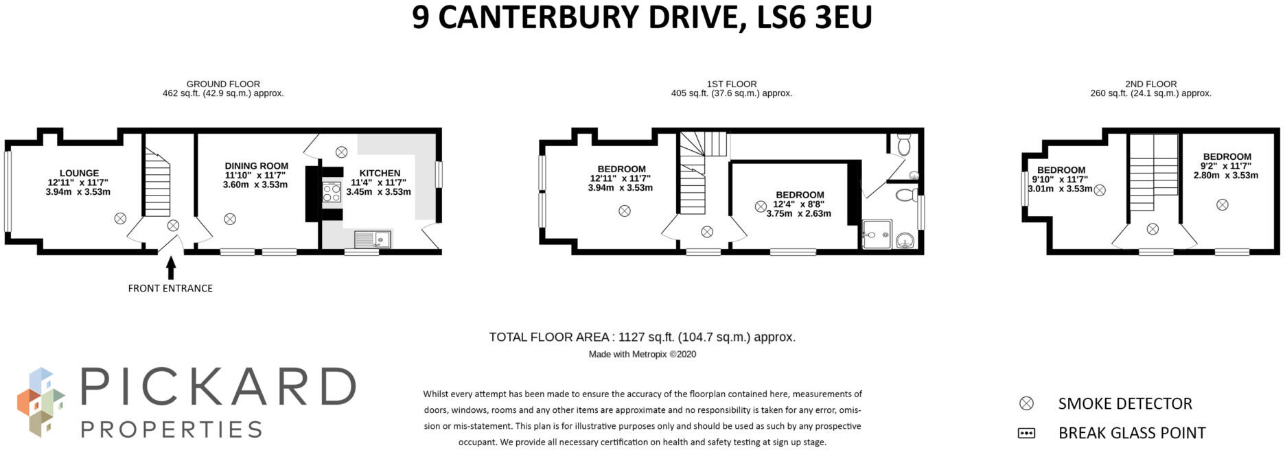 9 Canterbury Drive, Headingley, Leeds, LS6 3EU floorplan