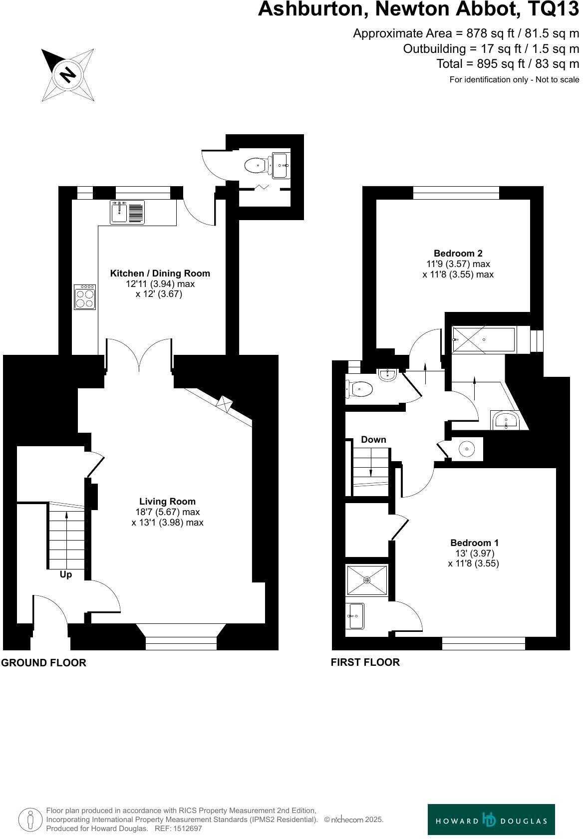 13, Woodland Road, Ashburton floorplan