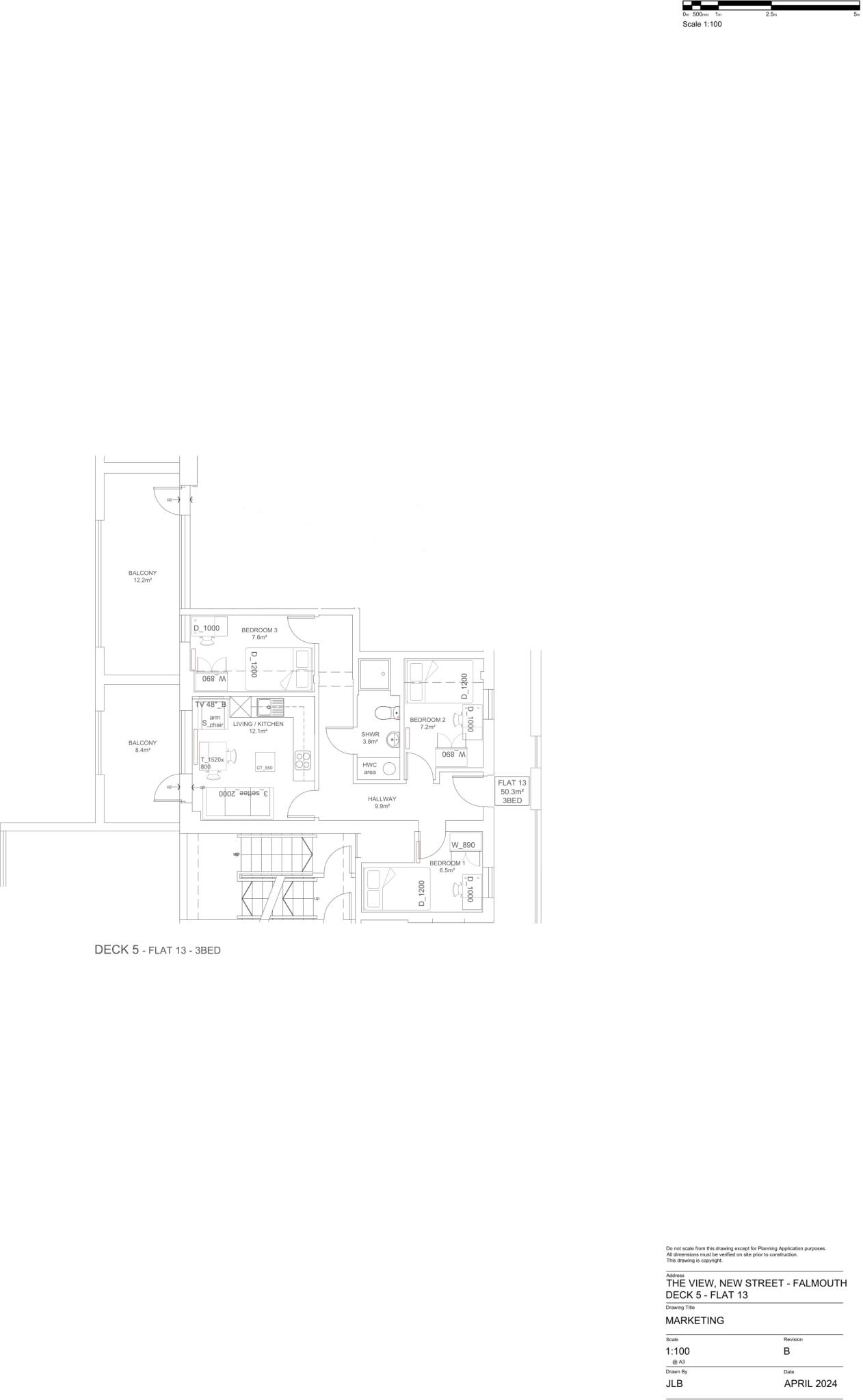 Flat 13, The View, New Street TR11 3LQ floorplan
