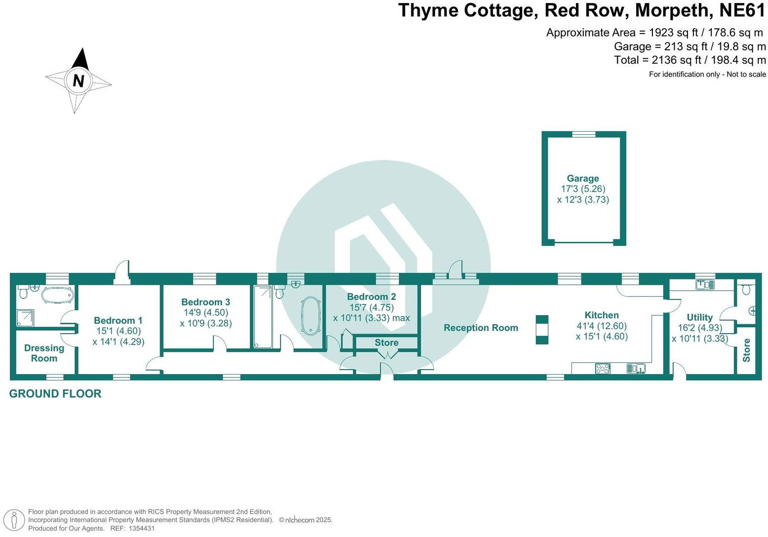 Double digit buyers at the Open House – Now Under Offer – More Properties Needed! - Thyme Cottage, Morpeth, NE61 5AZ floorplan