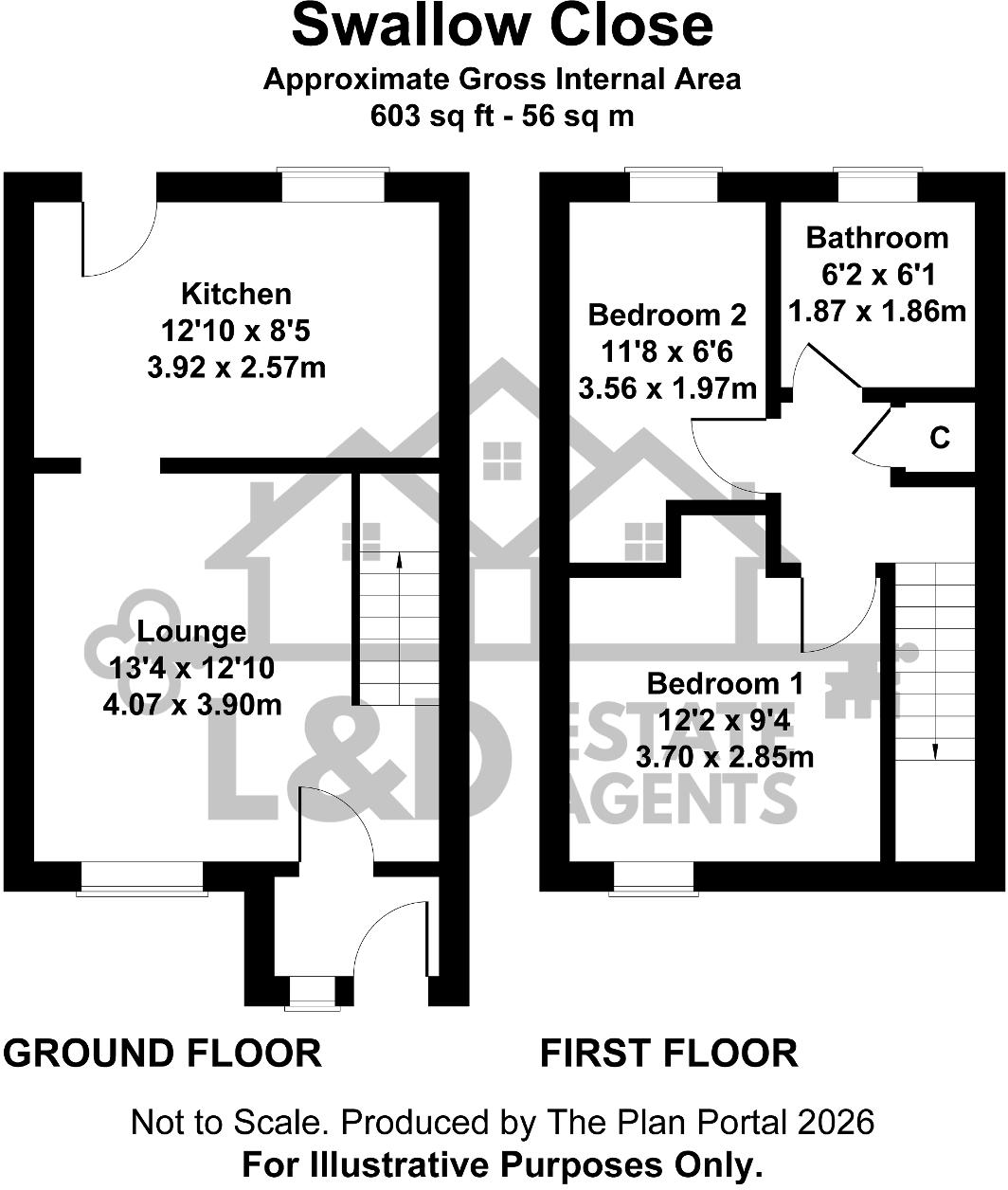Swallow Close, Birds Estate, Luton, Bedfordshire, LU4 0XS floorplan