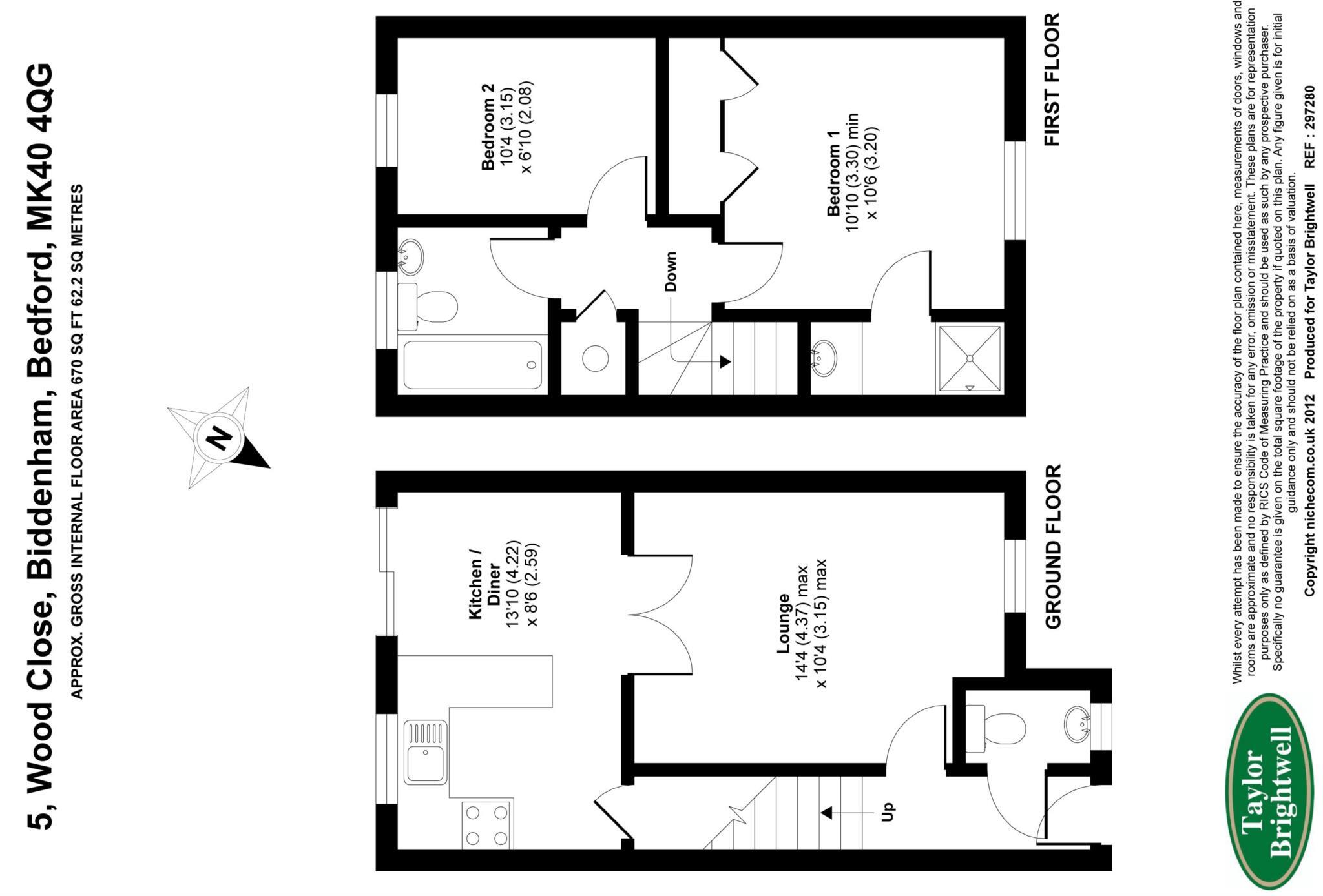 Wood Close, Biddenham. floorplan