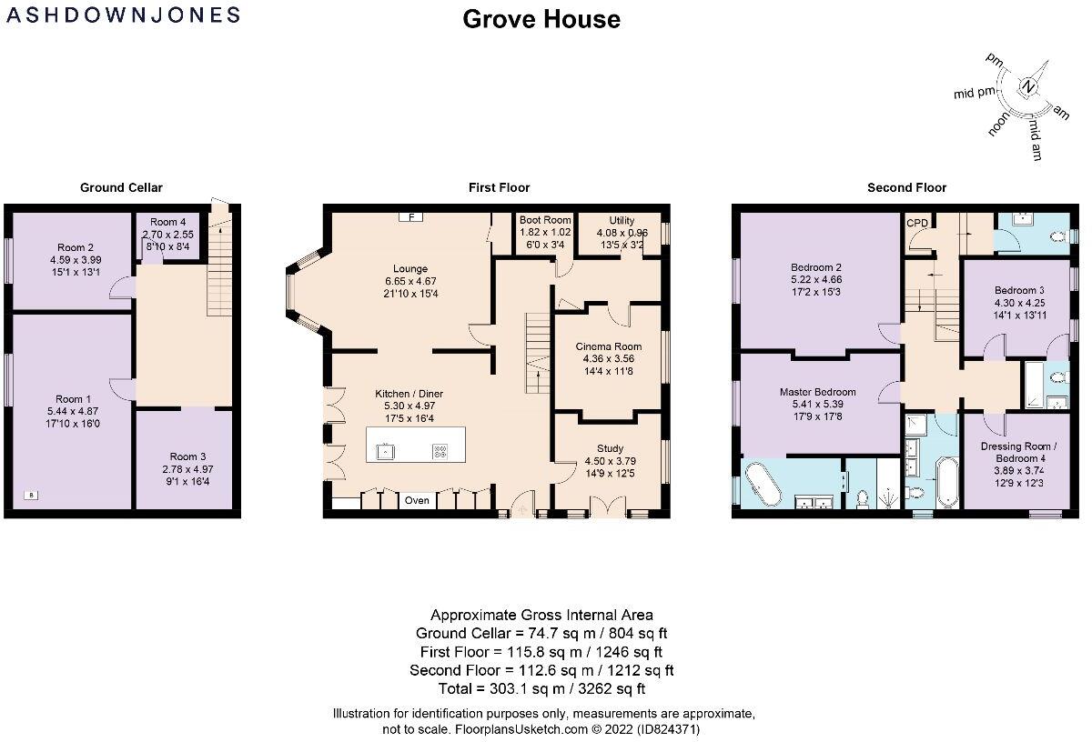 Grove House, Biskey Howe Road, Bowness-on-Windermere, LA23 2JP floorplan