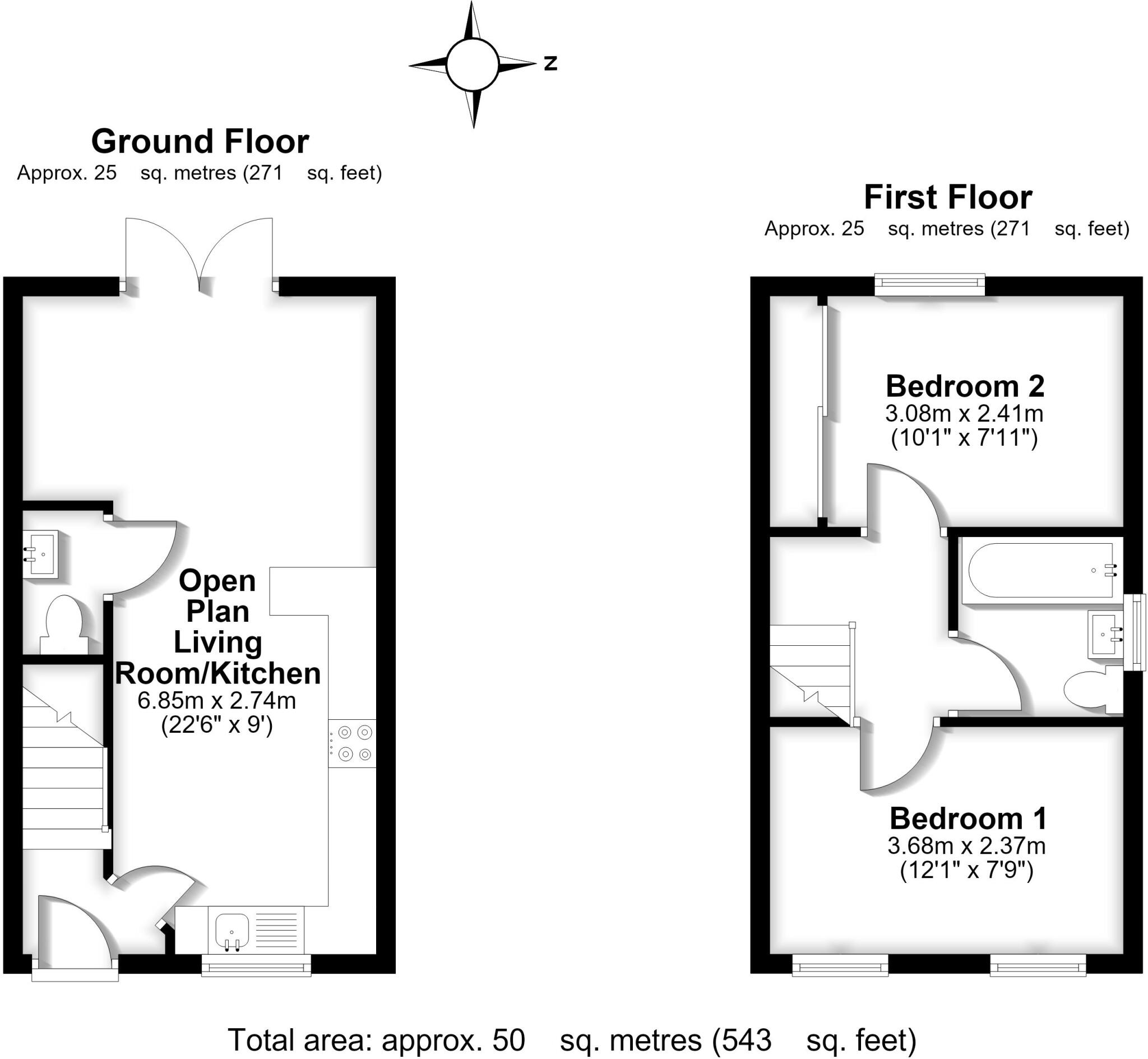 107, Newland Avenue, Bishop's Stortford, Hertfordshire, CM23 floorplan
