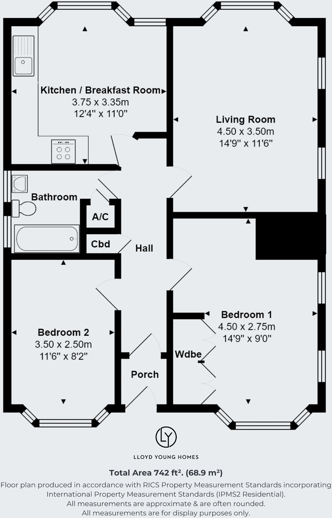 Saxonbury Road, Tuckton, Bournemouth, BH6 5ND floorplan