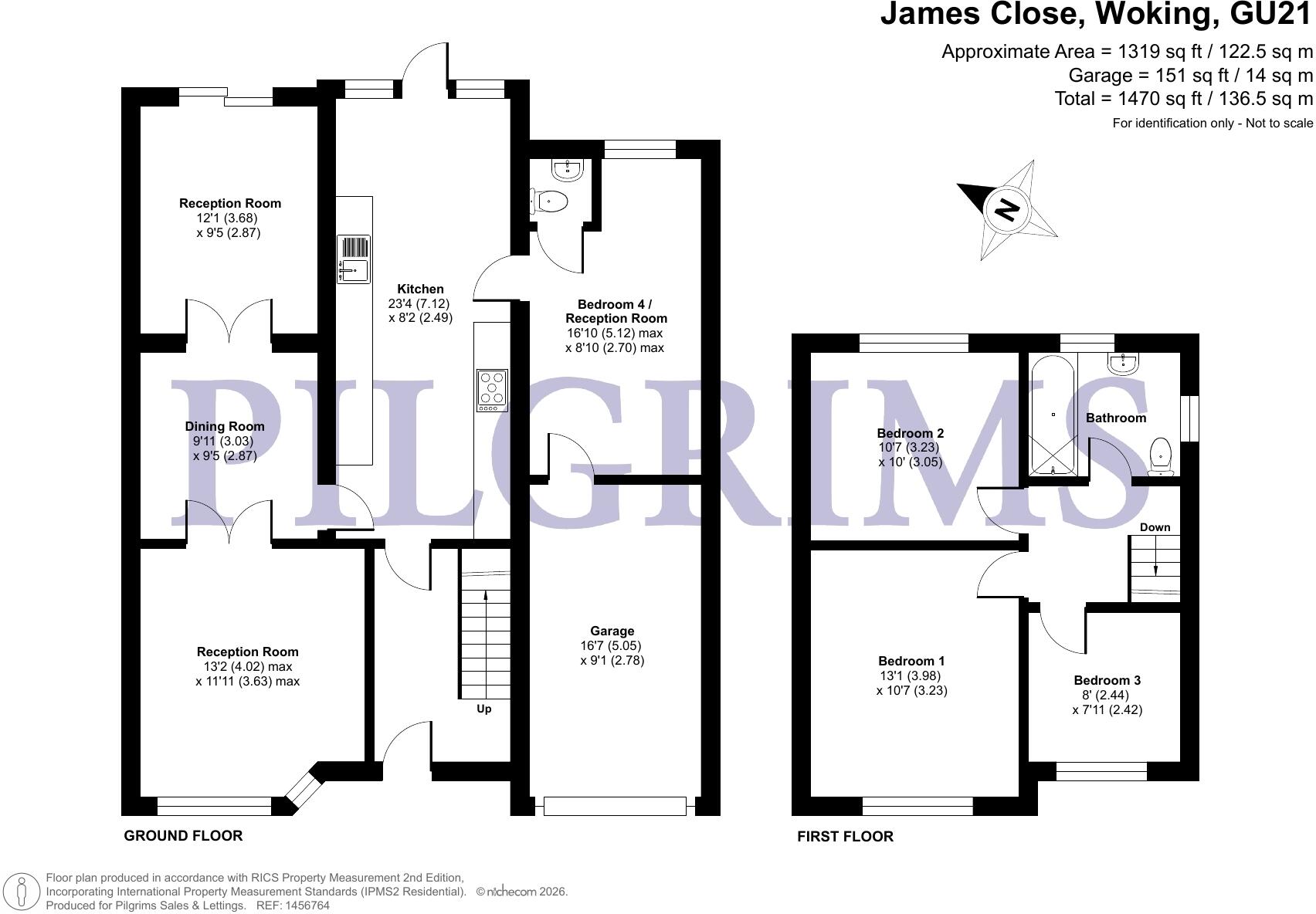St James Close, St Johns, Woking, Surrey, GU21 floorplan