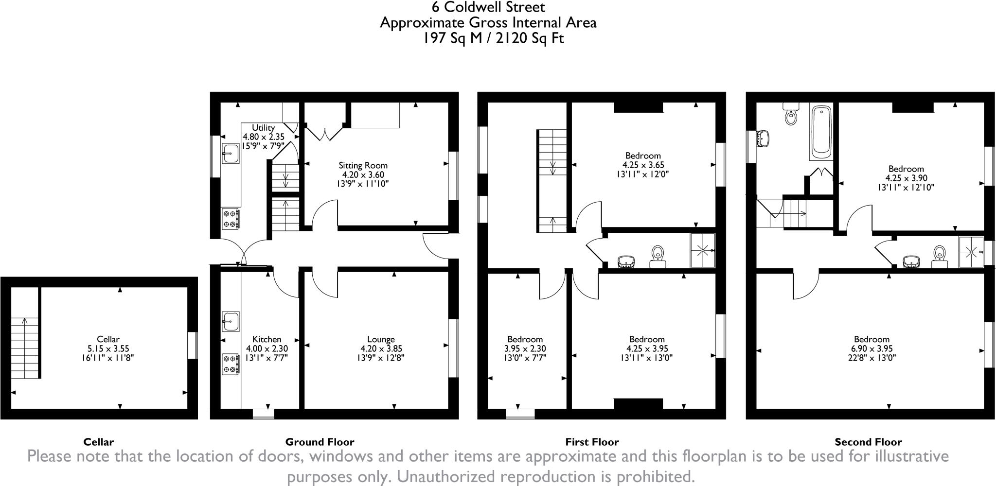 6 Coldwell Street, Wirksworth, Matlock, Derbyshire DE4 4FB floorplan